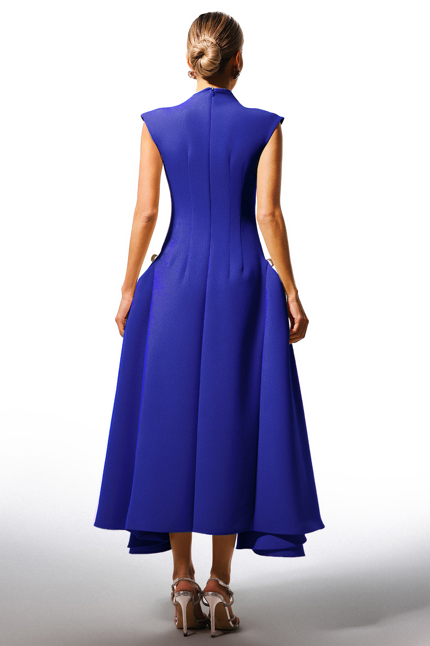 Paca Choker Sleeveless BlueMaxi Dress