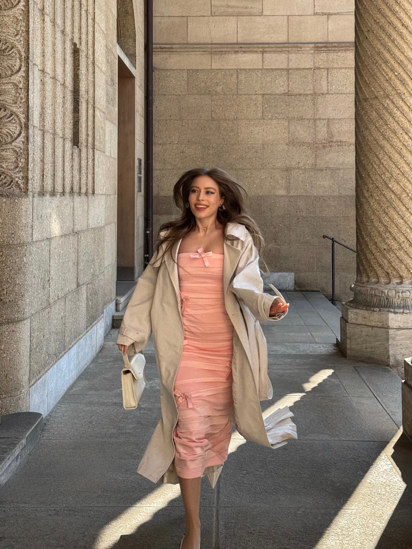 Gayu Sleeveless Bow Wrinkles Midi Dress