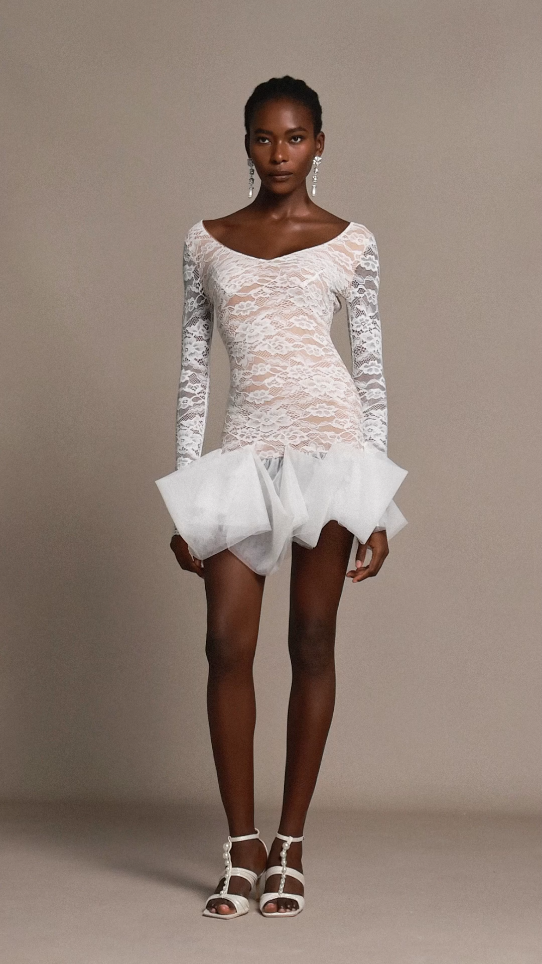 Eweny V-Neck Long Sleeves Mini Dress