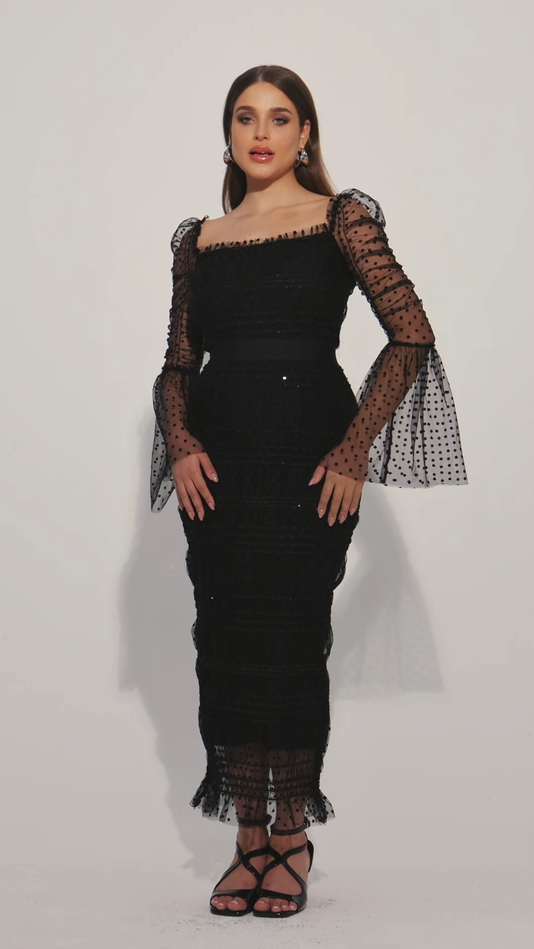 Crana Mesh Midi Dress