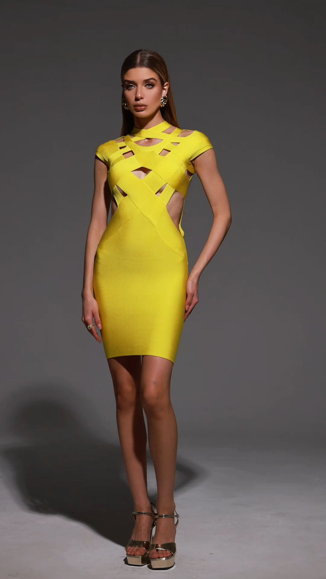 Zamiel Sleeveless Hollow Out Midi Dress