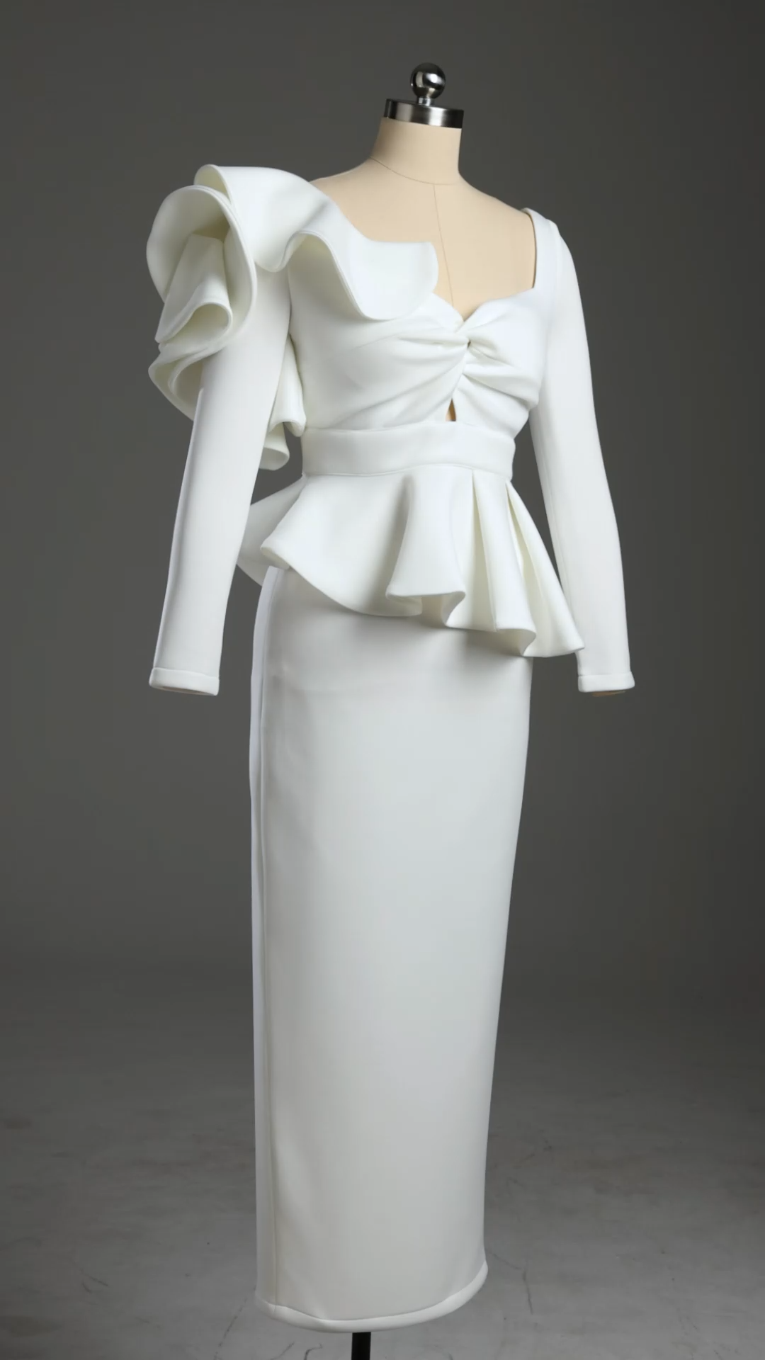 Faray Ruffled Long Sleeves  Maxi Dress