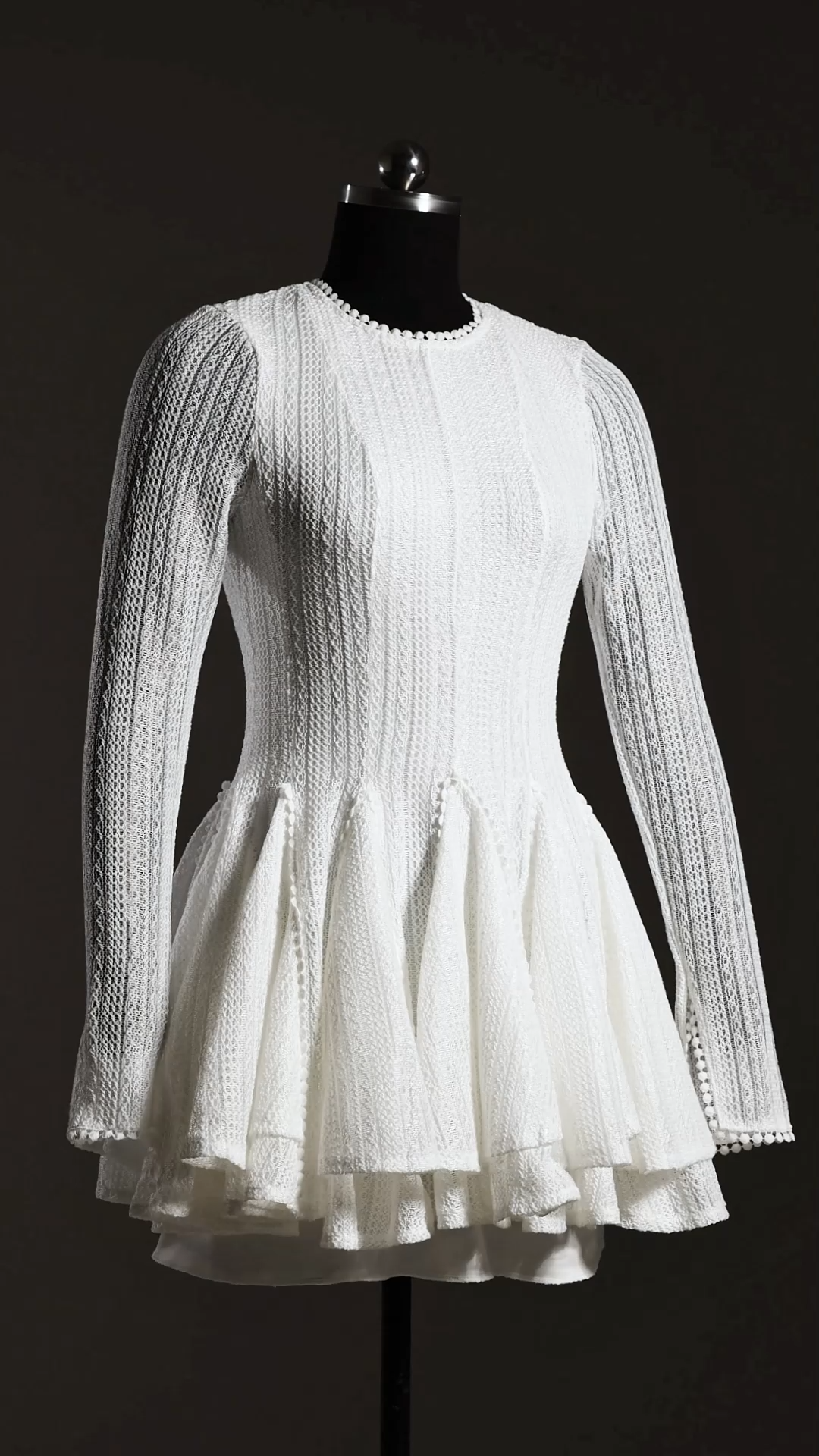 Marris Round Neck Long Sleeve Mini Dress