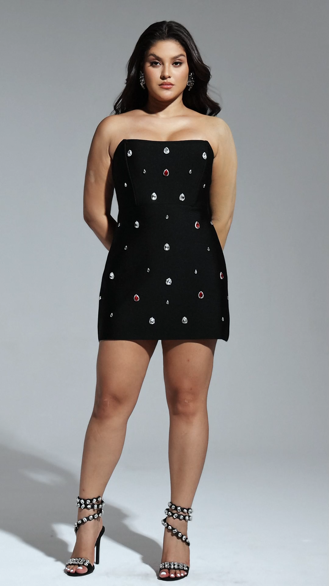 Shalissa Sleeveless Diamond Mini Dress