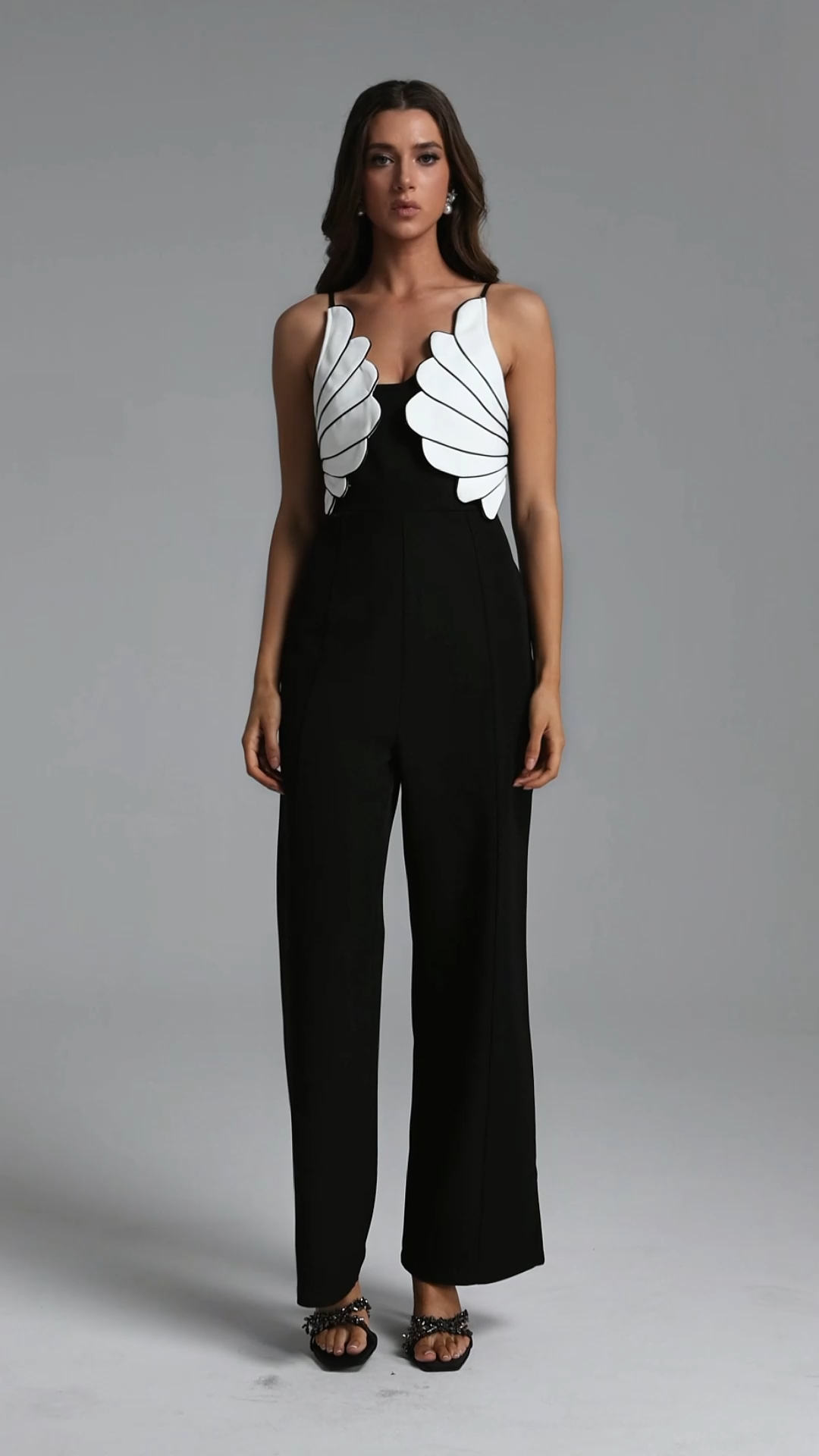 Dazze Chic Tailored Sleeveless Contrast Jumpsuit