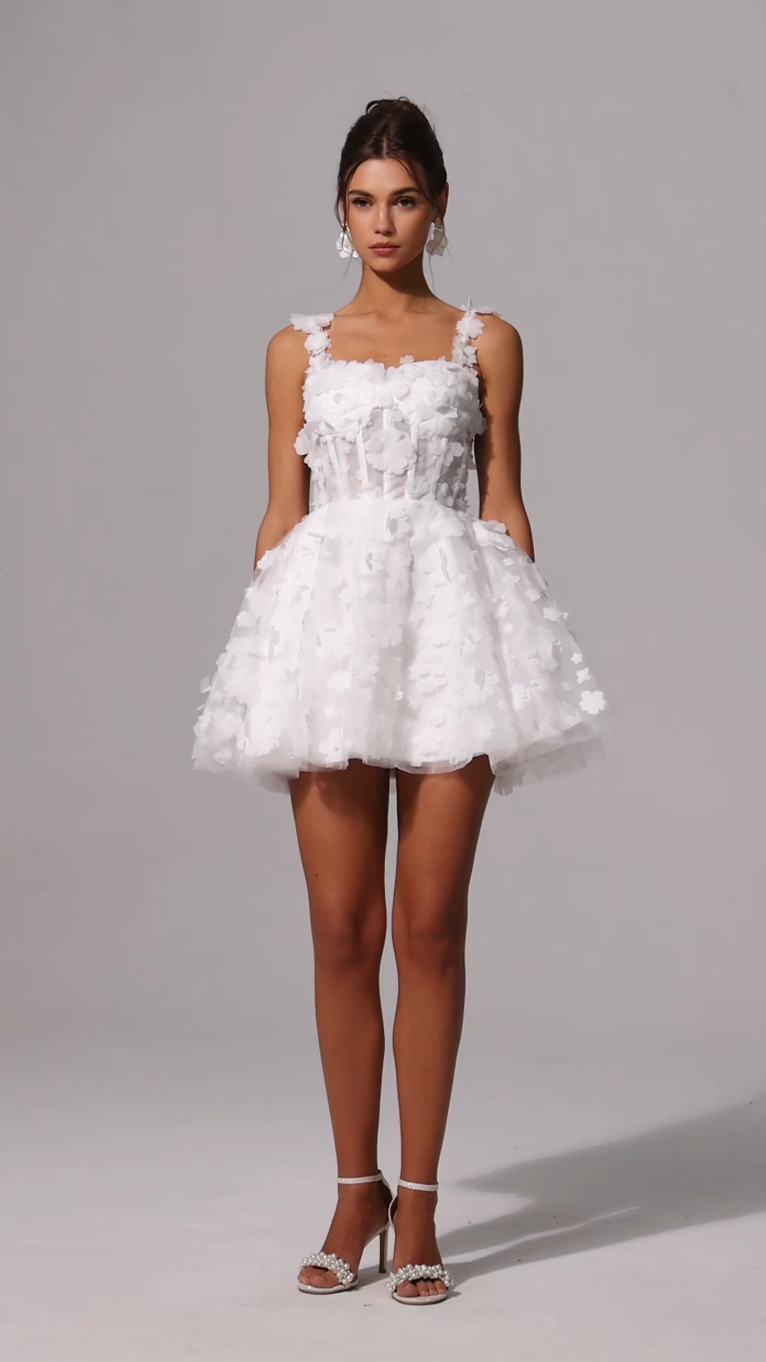 Lali Sleeveless Flowers Mini Dress