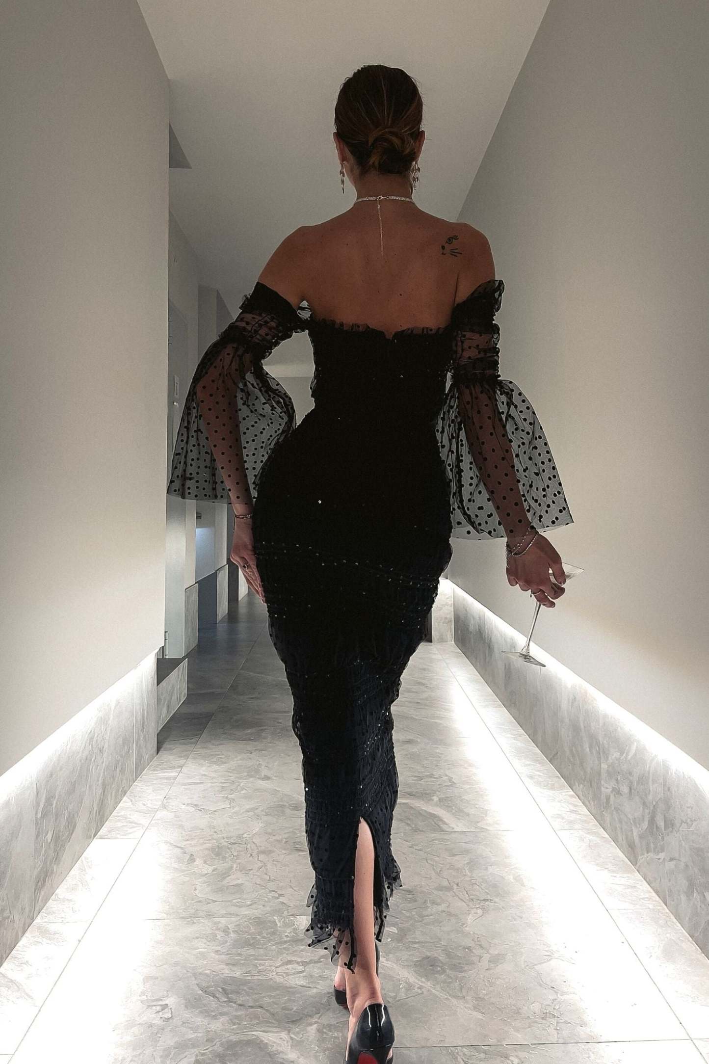 Crana Mesh Midi Dress