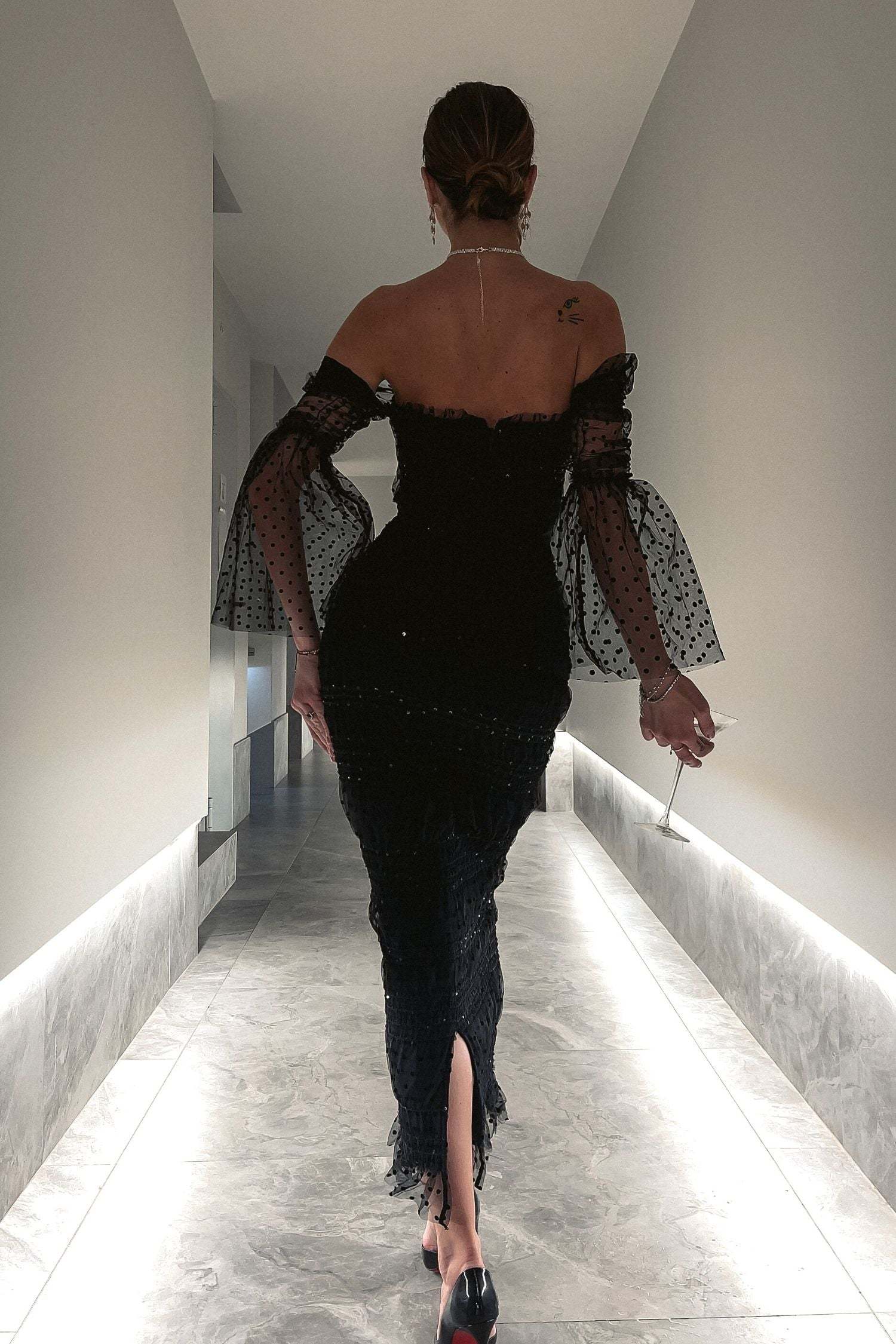 Crana Mesh Midi Dress