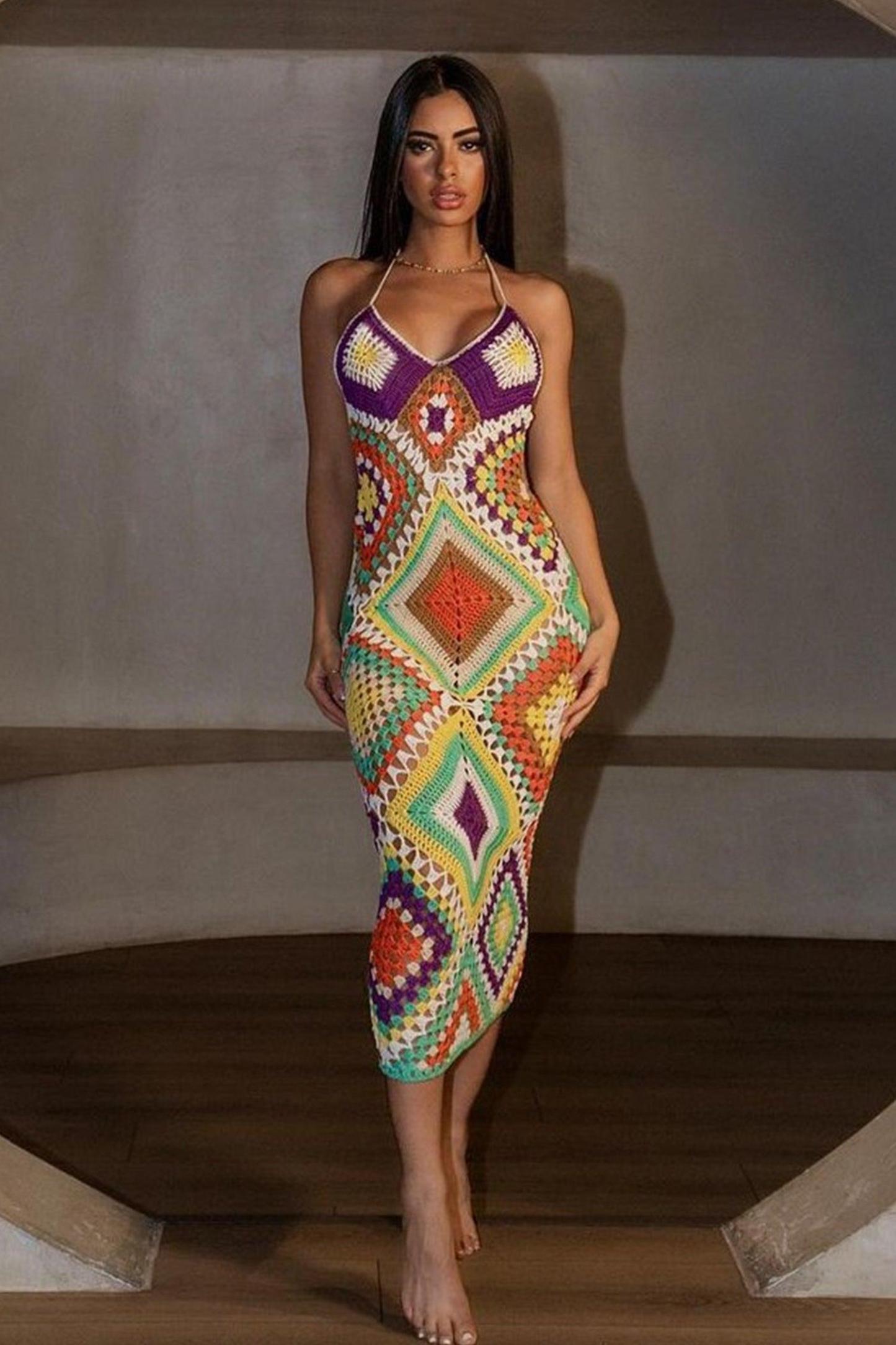 Bohemian Weave Maxi Dress