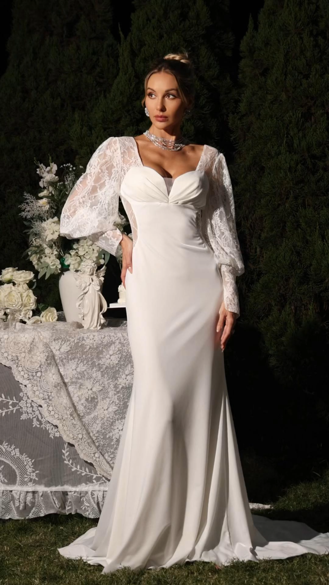 Liaka Long Sleeve Lace Maxi Dress