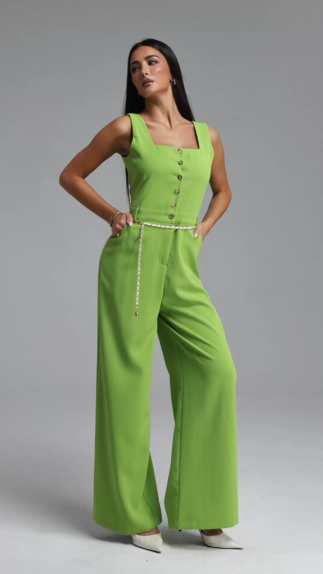 Metta Classic Tailored Sleeveless Woven Jumpsuit