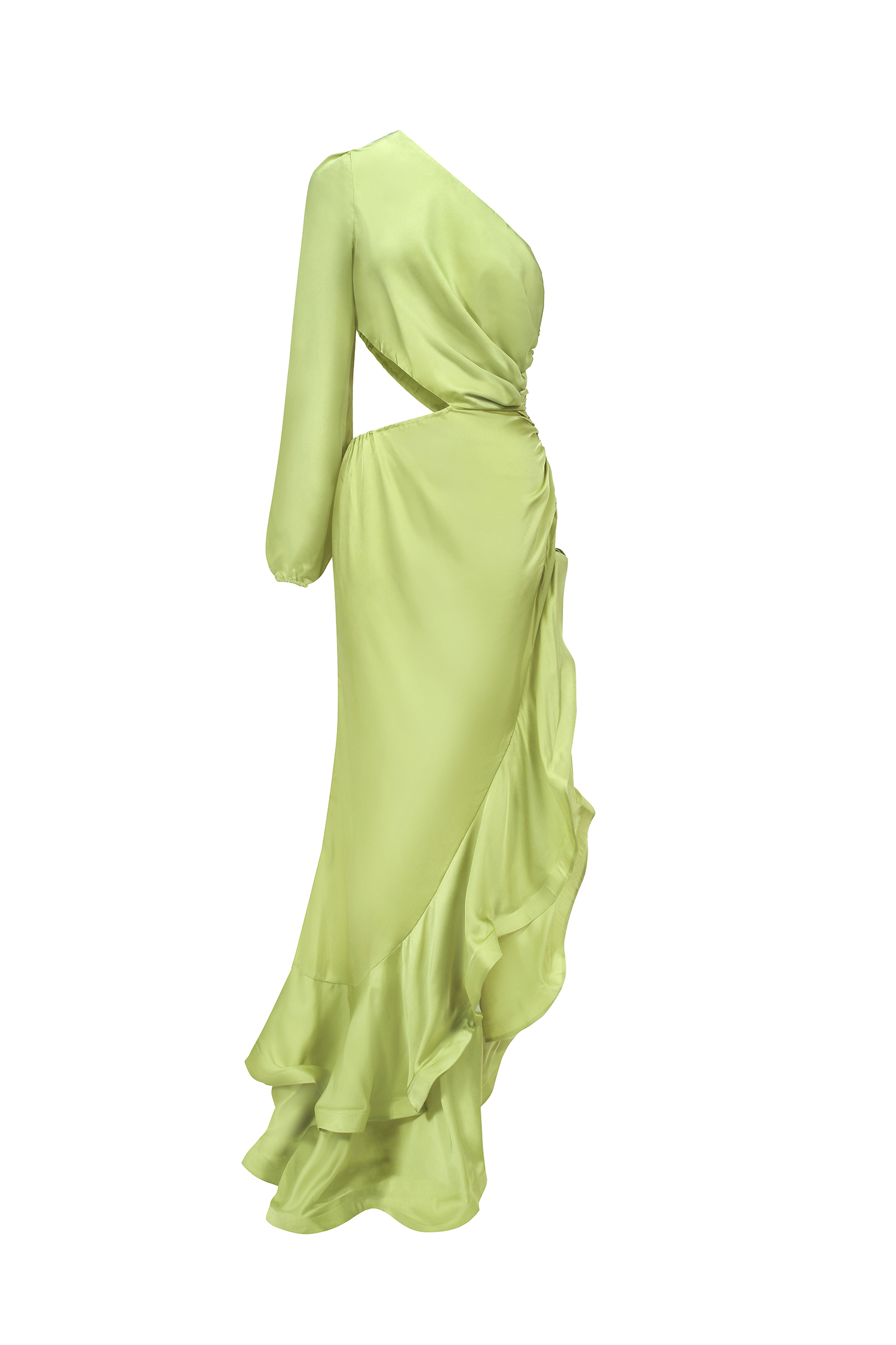 Beren One Shoulder Satin Maxi Dress