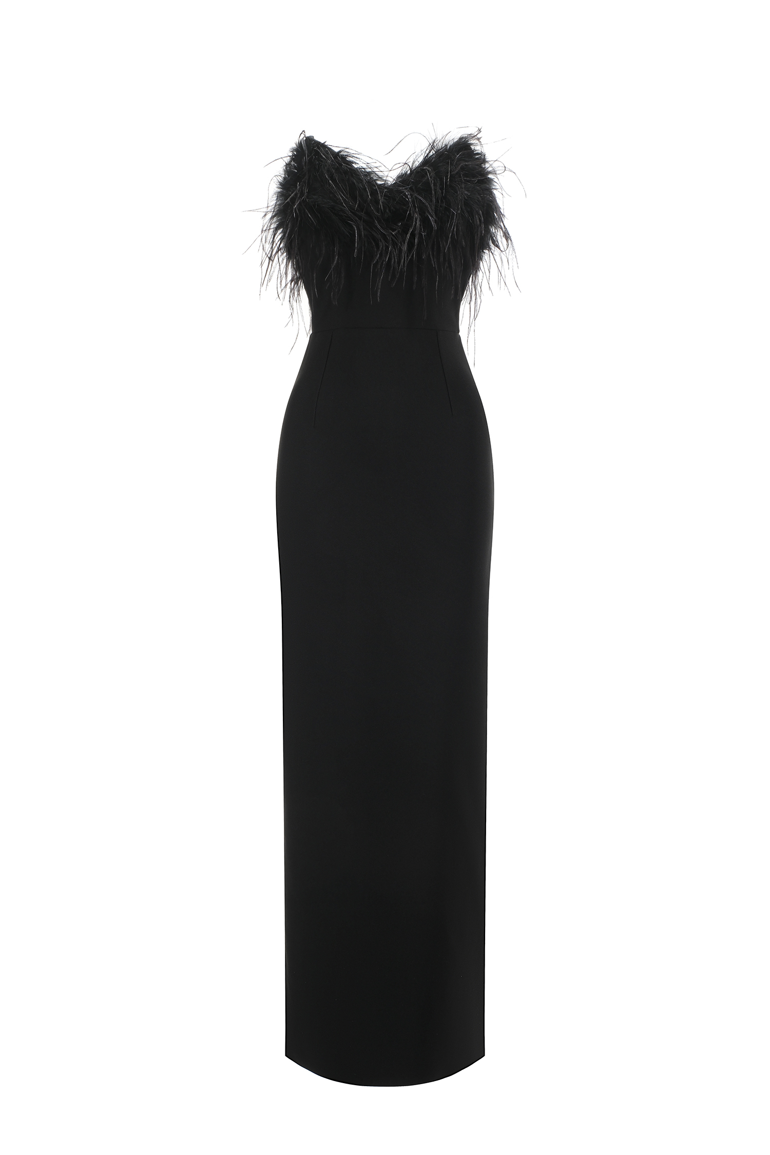 Xuliy Feather Maxi Bandage Dress