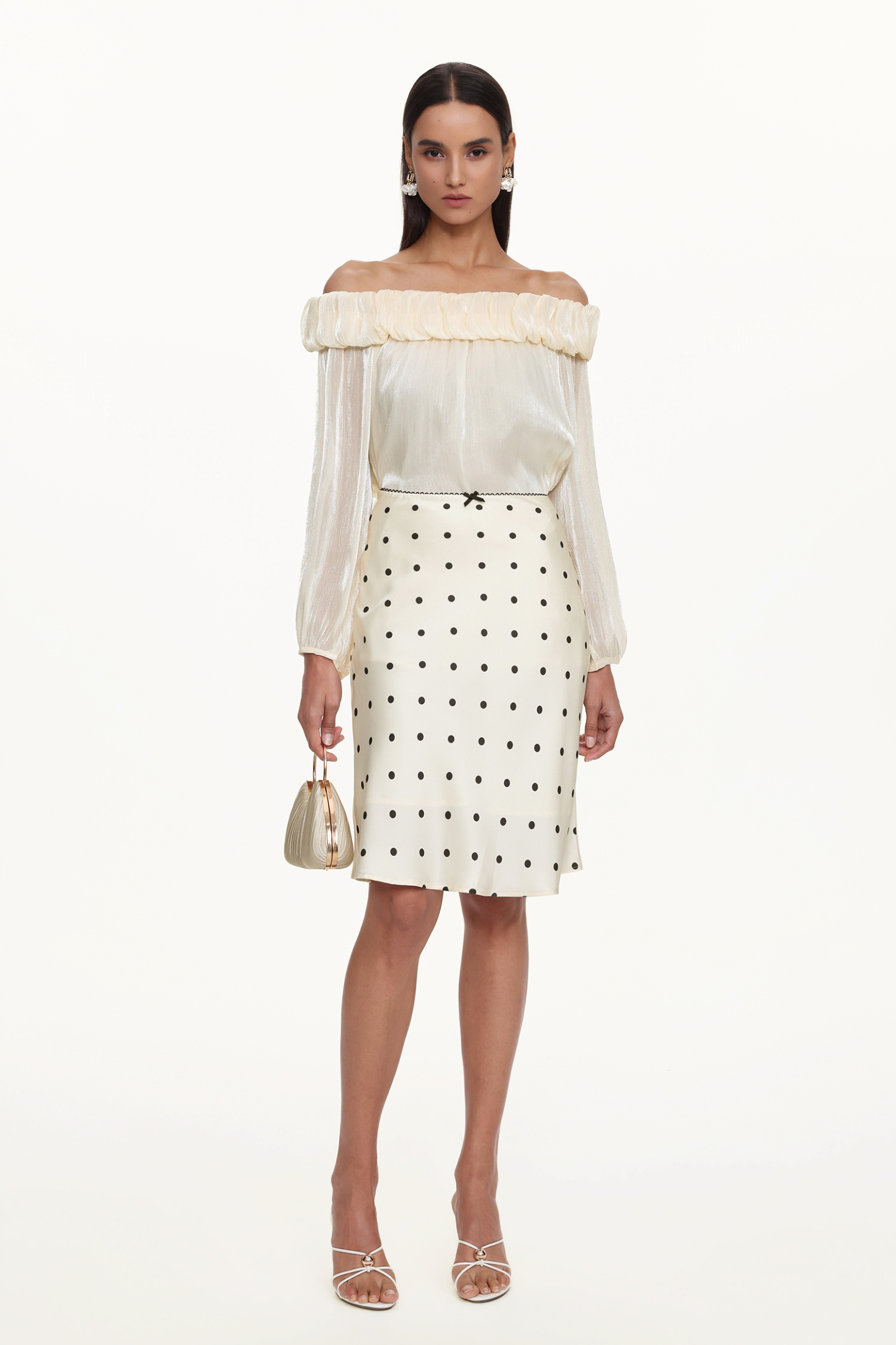 Uana Elegant Flowy Woven Top And Skirt Set