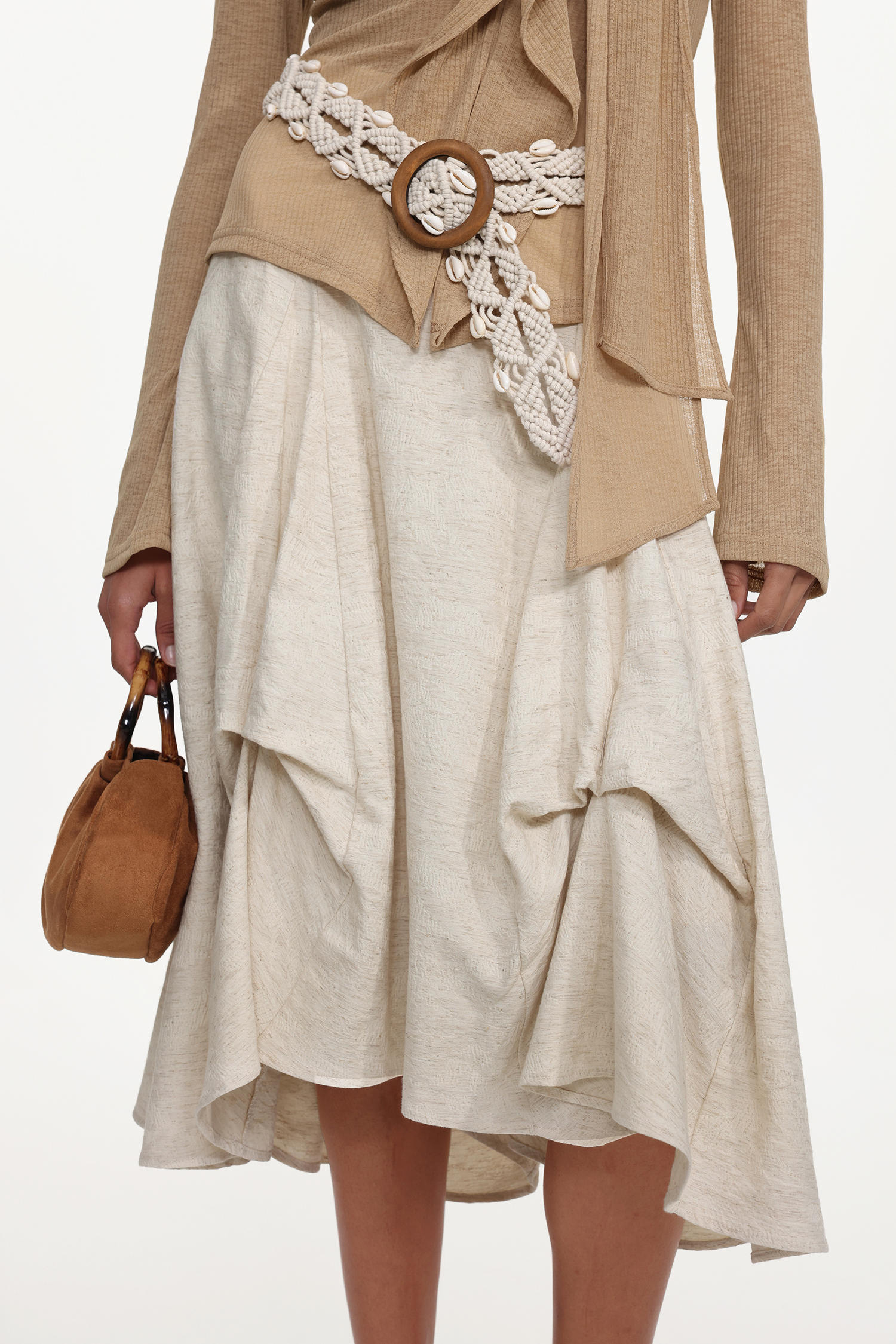 Kezia Elegant Flowy Woven Top And Skirt Set