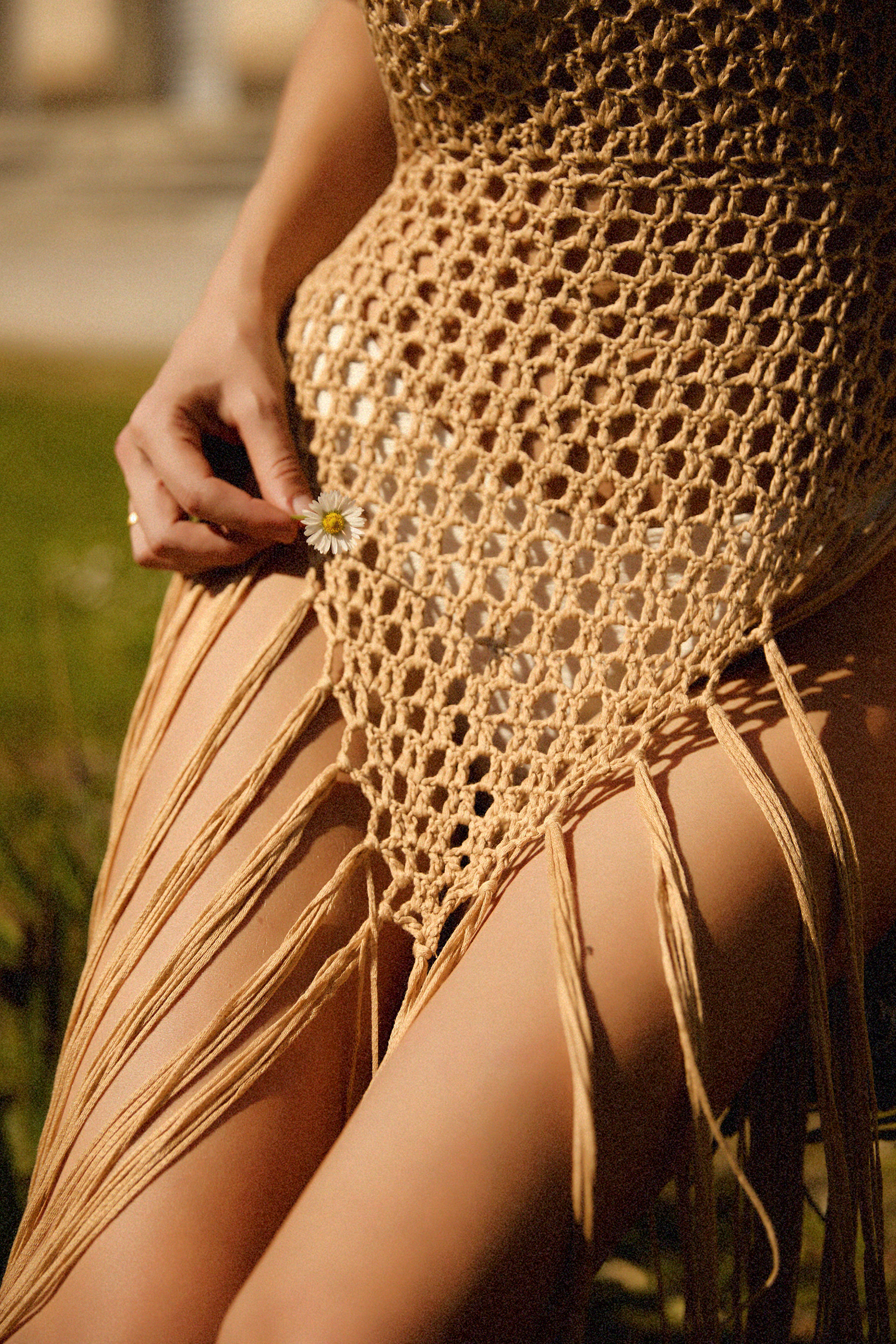 Tesare Tassel Weave Midi Dress