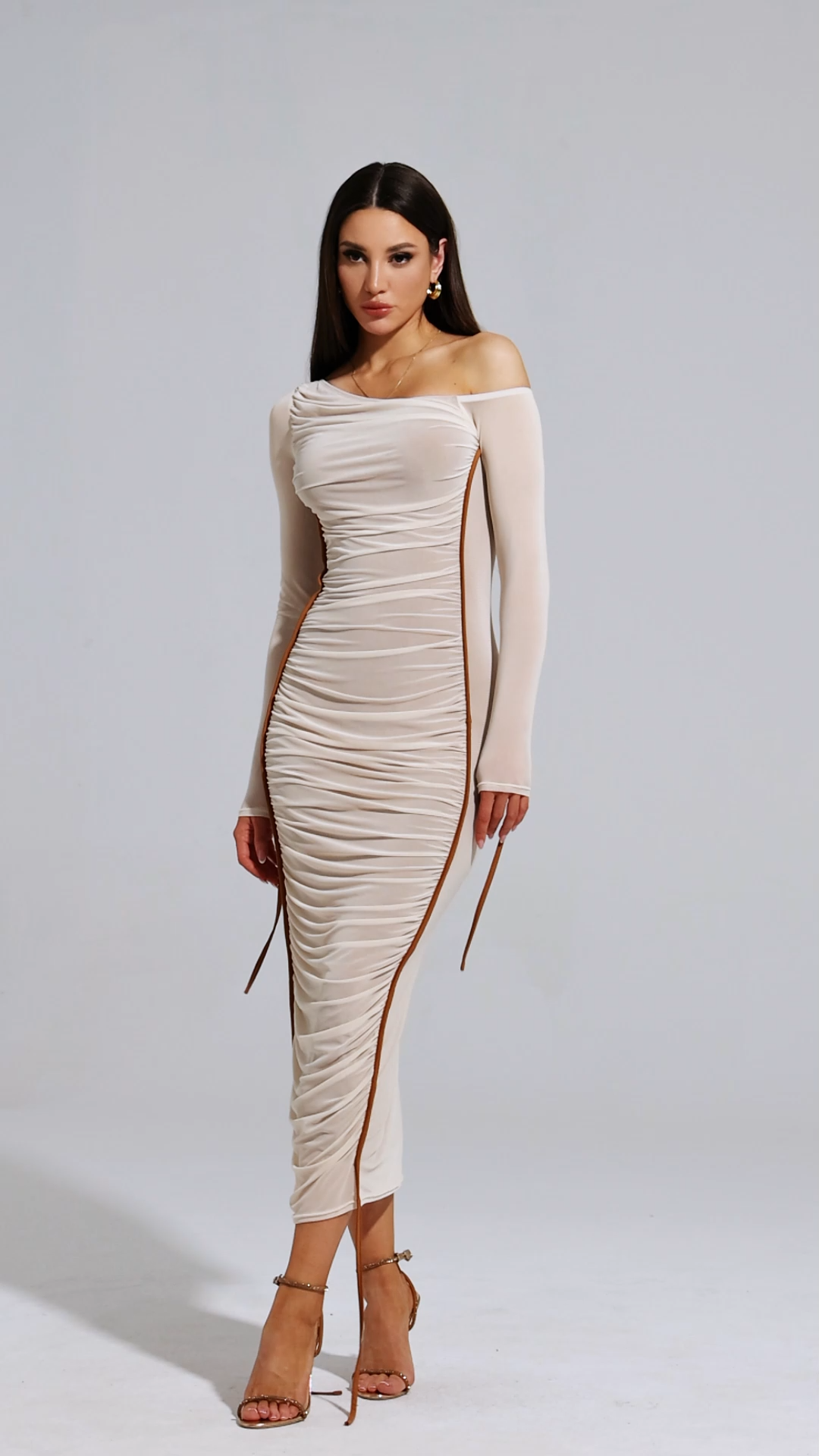 Zambezi One Shoulder Long Sleeve Maxi Dress