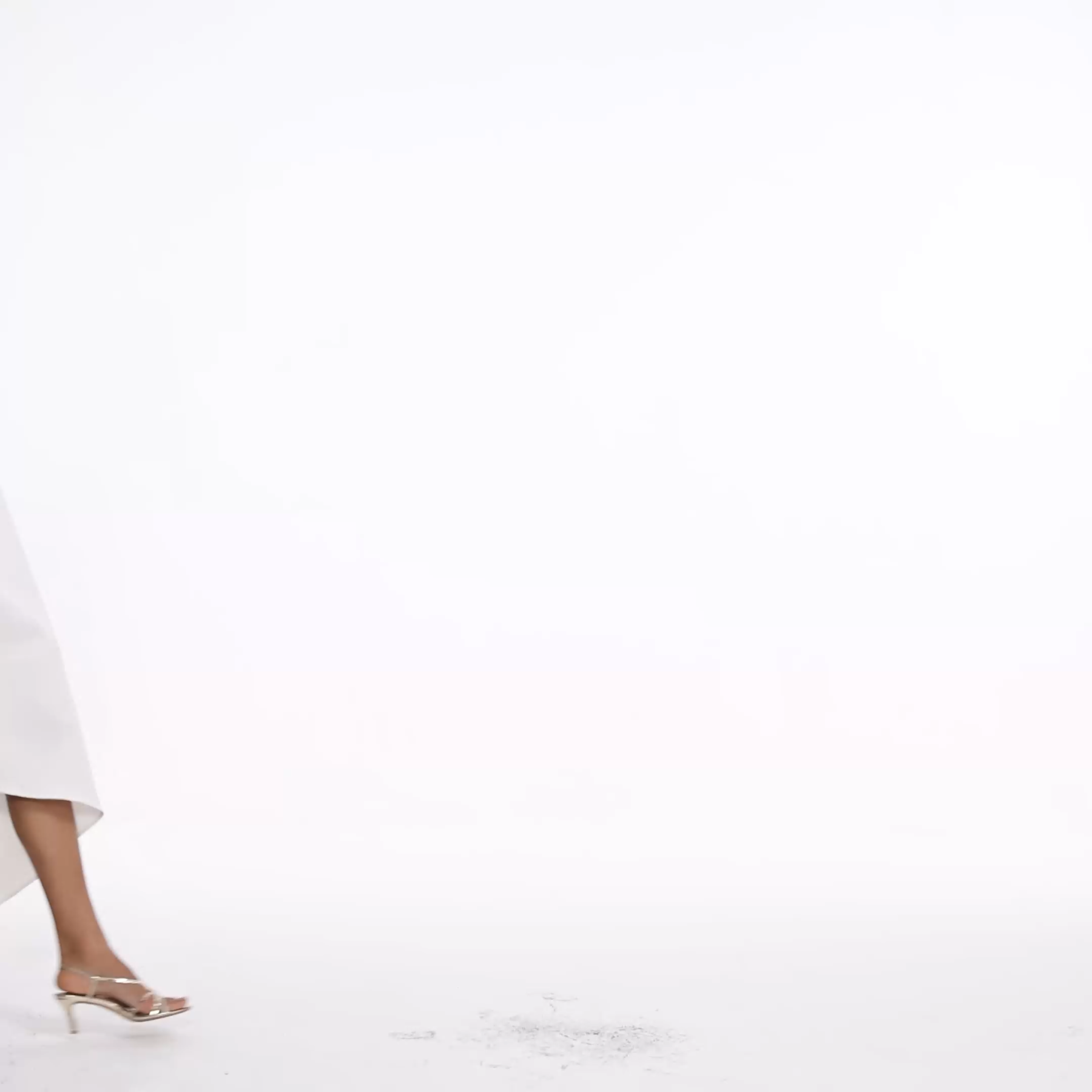 Weren Elegant Contour High Neck Asymmetric Maxi Dress