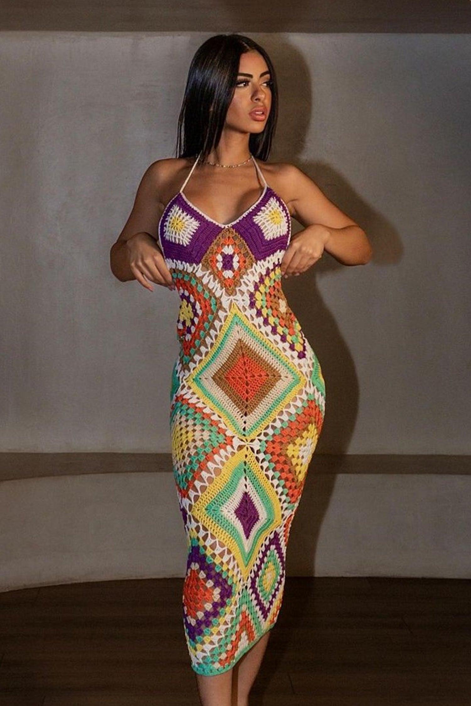 Bohemian Weave Maxi Dress