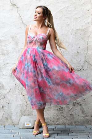 ★Cest Moidew★ Cest_Fairy pink floral mesh dress Designer fashion, Seoul-fully created | W Concept