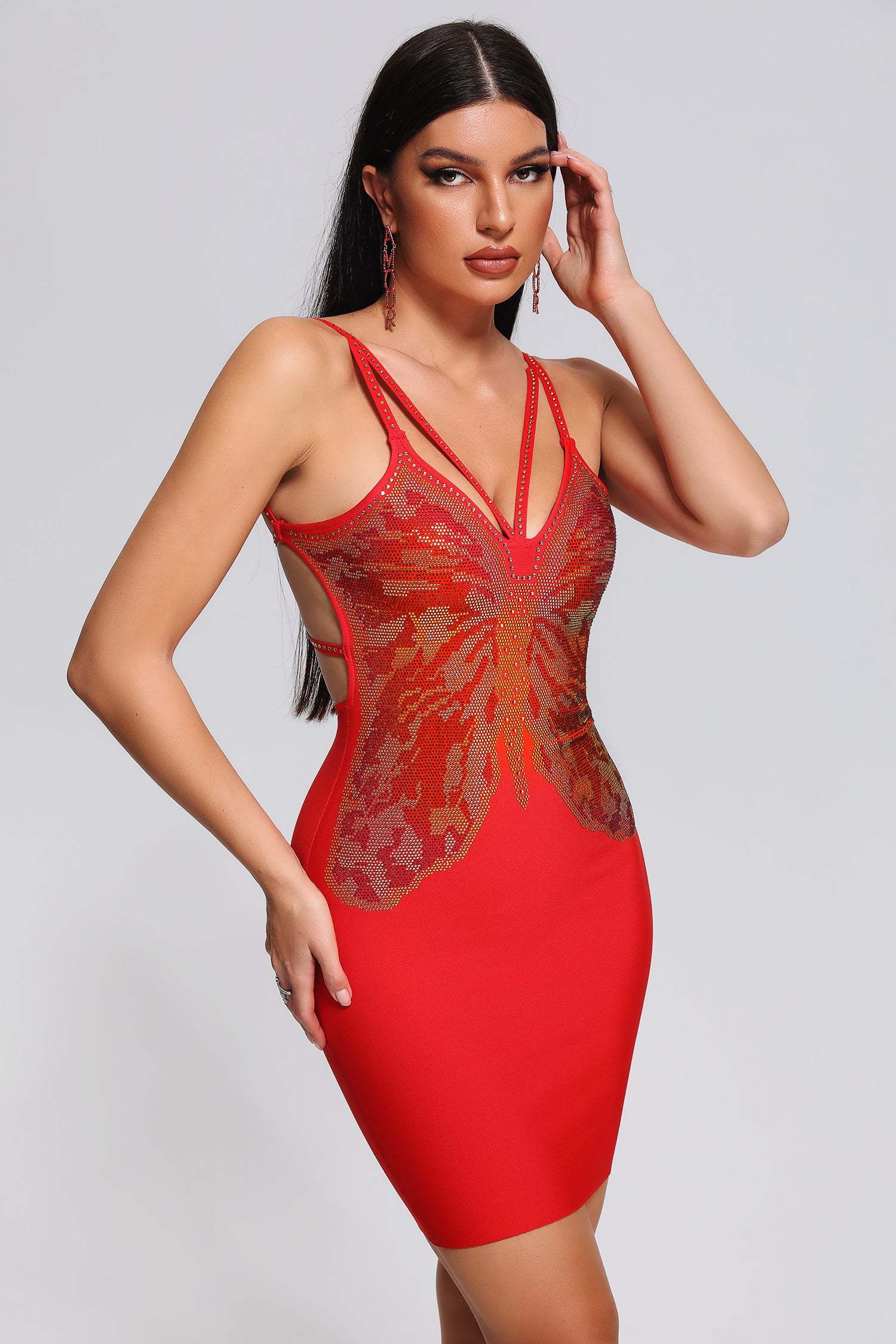 Yurio Butterfly Mini Bandage Dress