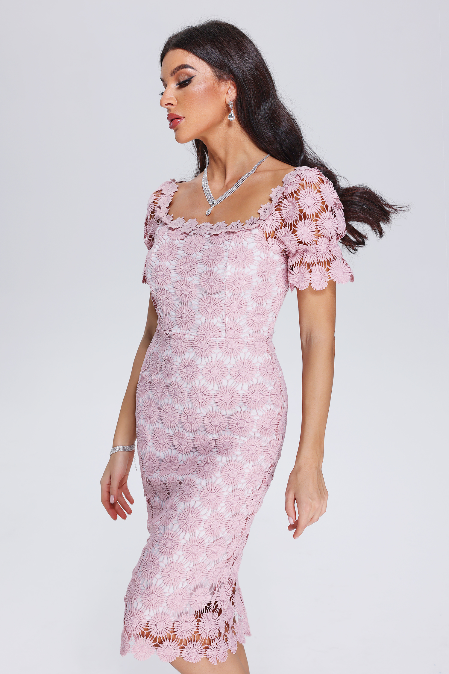 Ensley Lace Midi Dress