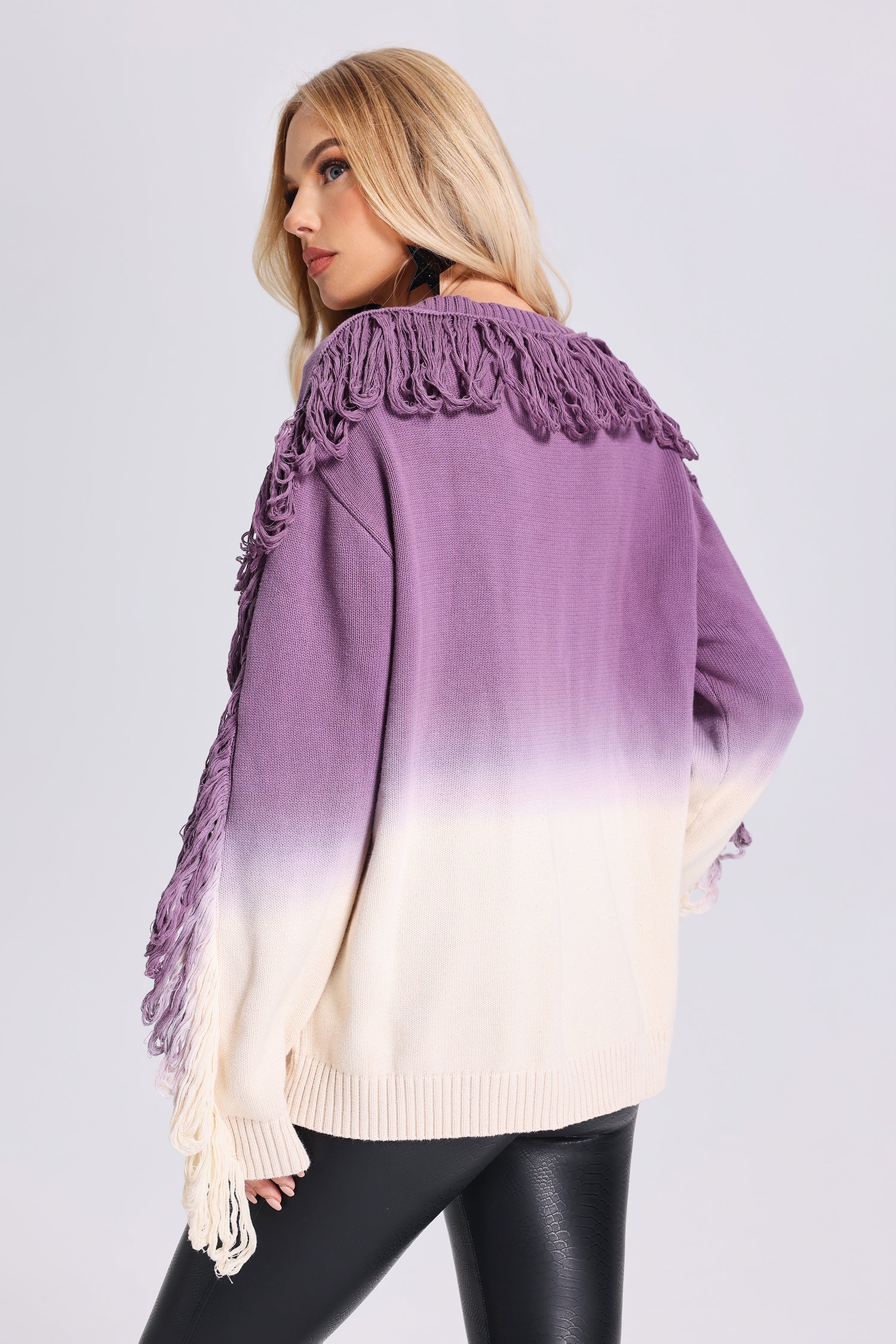 Persia Gradient Tassel Sweater