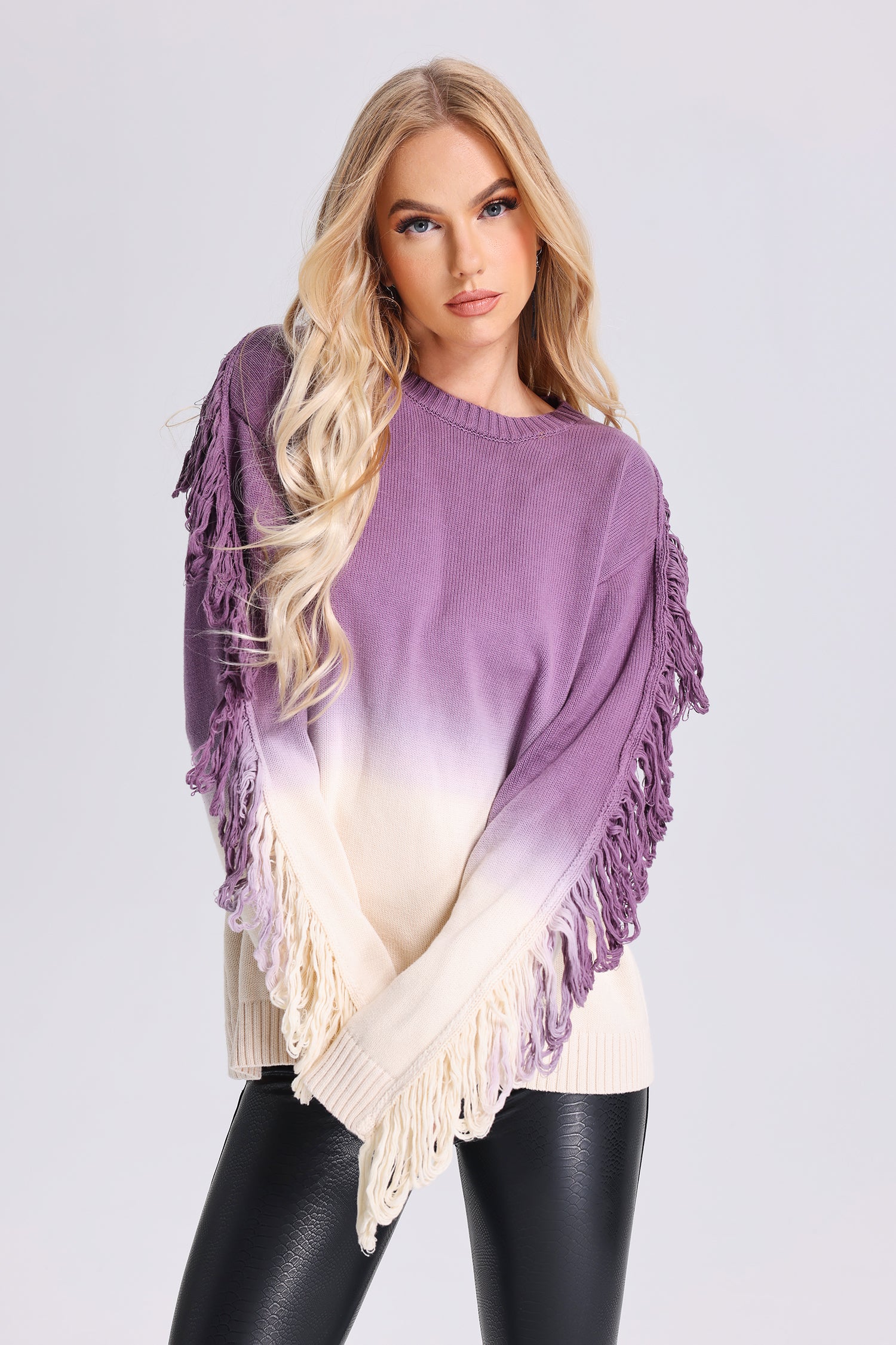 Persia Gradient Tassel Sweater