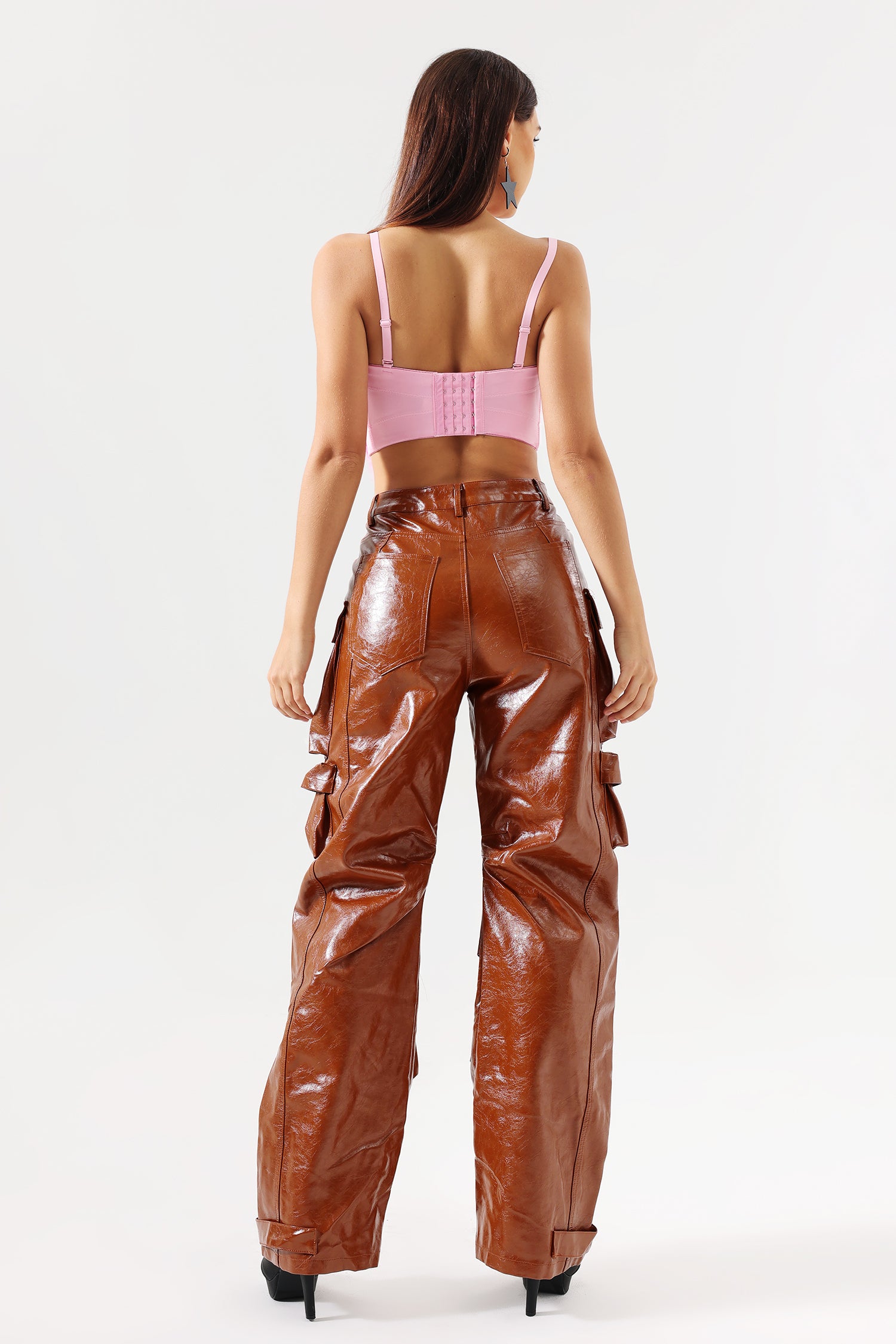 Manik Eco-Leather Cargo Pants