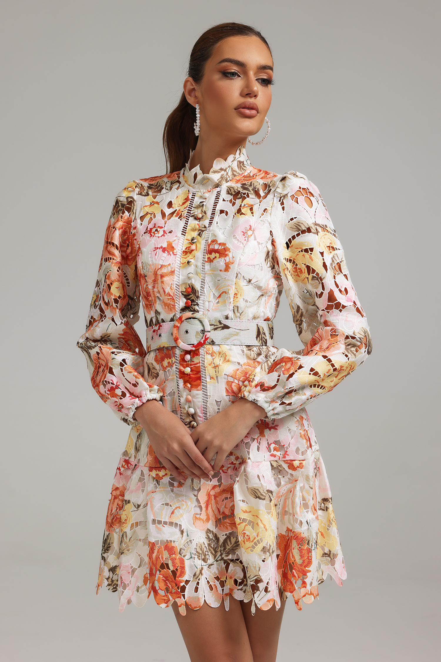 Jenny Printed Cutout Mini Dress