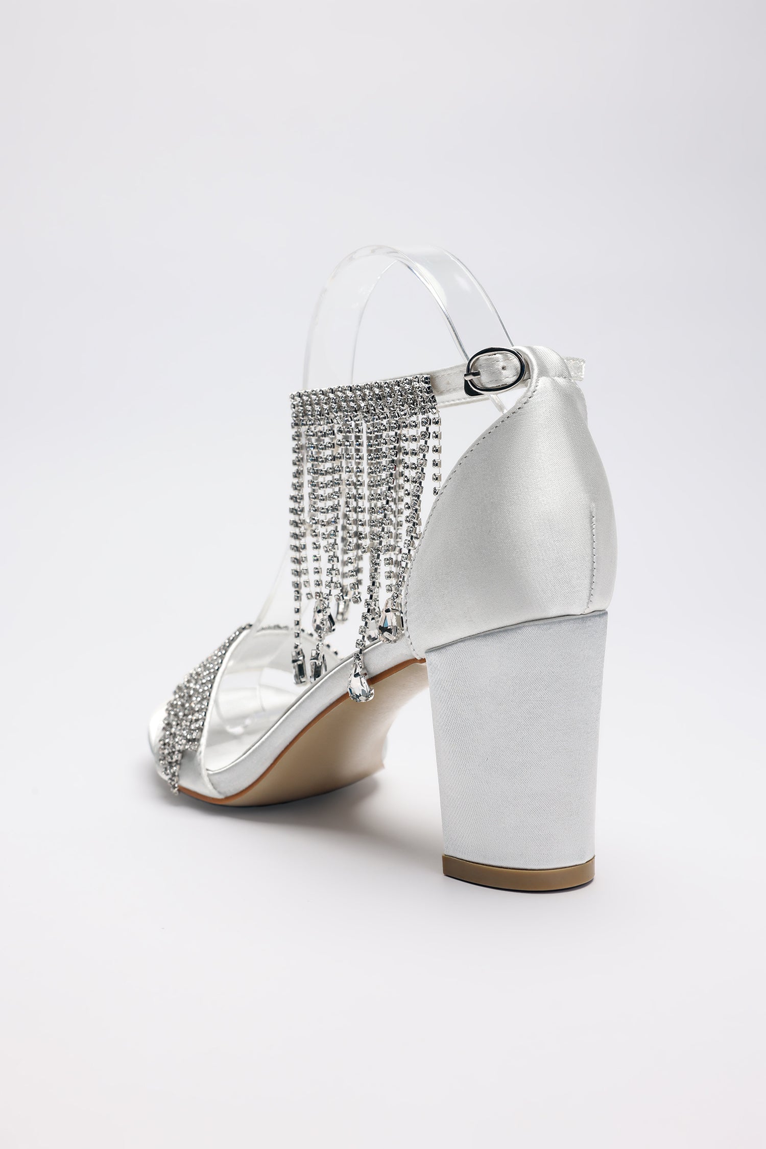 Tassel rhinestone high heels