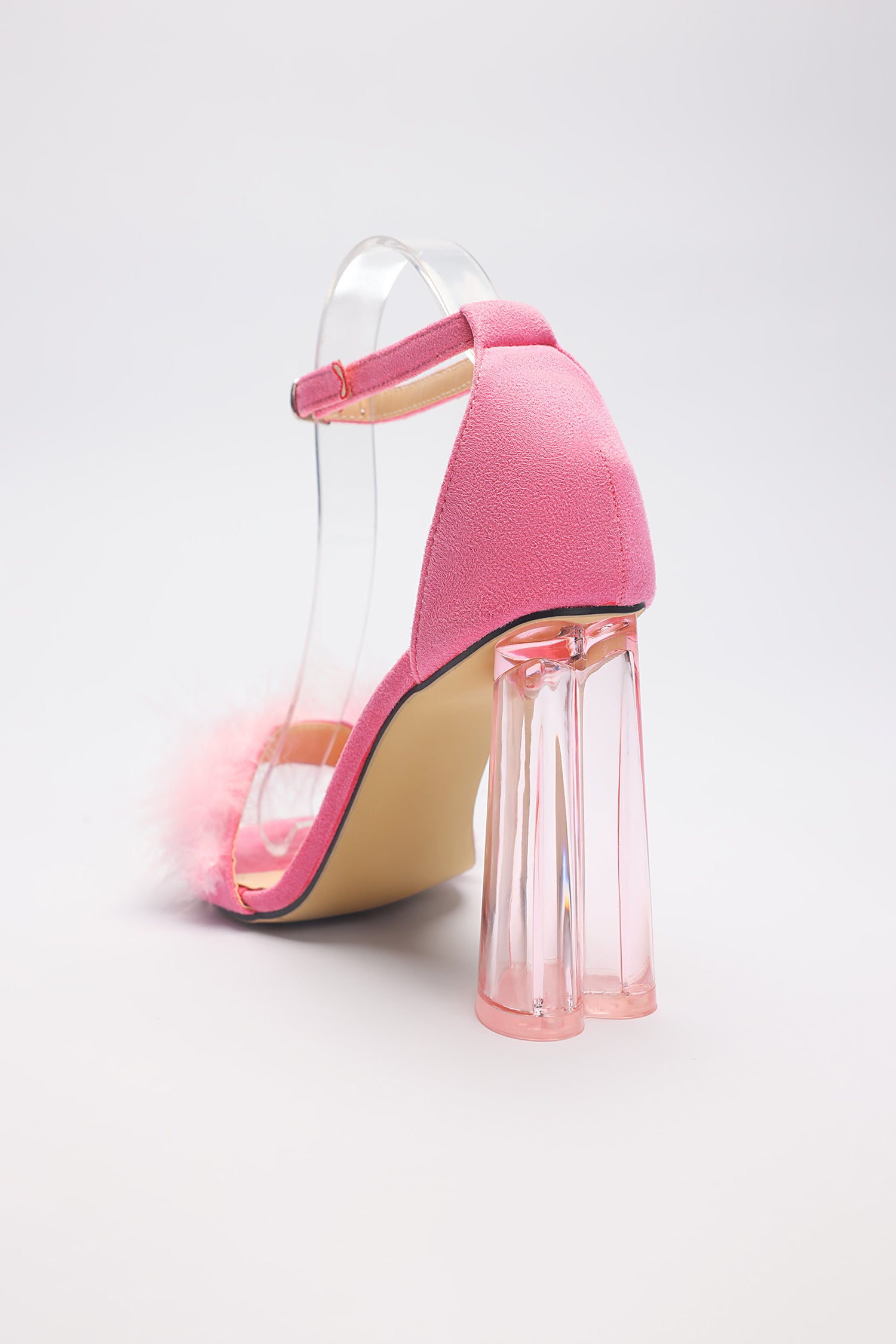 Hairy heart-shaped crystal heels