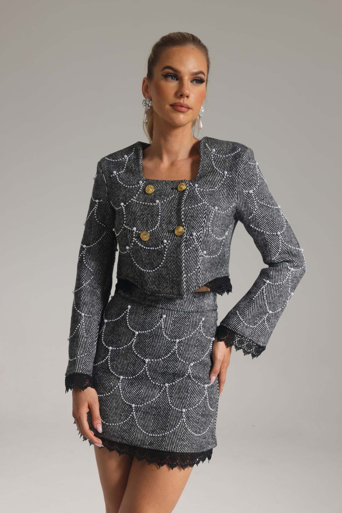 Casey Lace Pearl Set