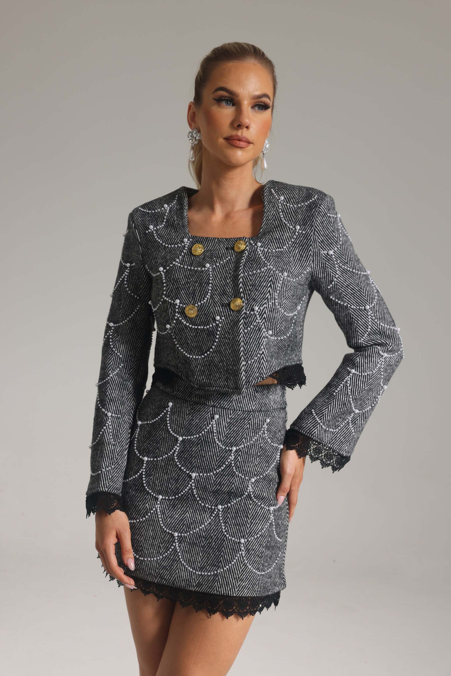 Casey Lace Pearl Set