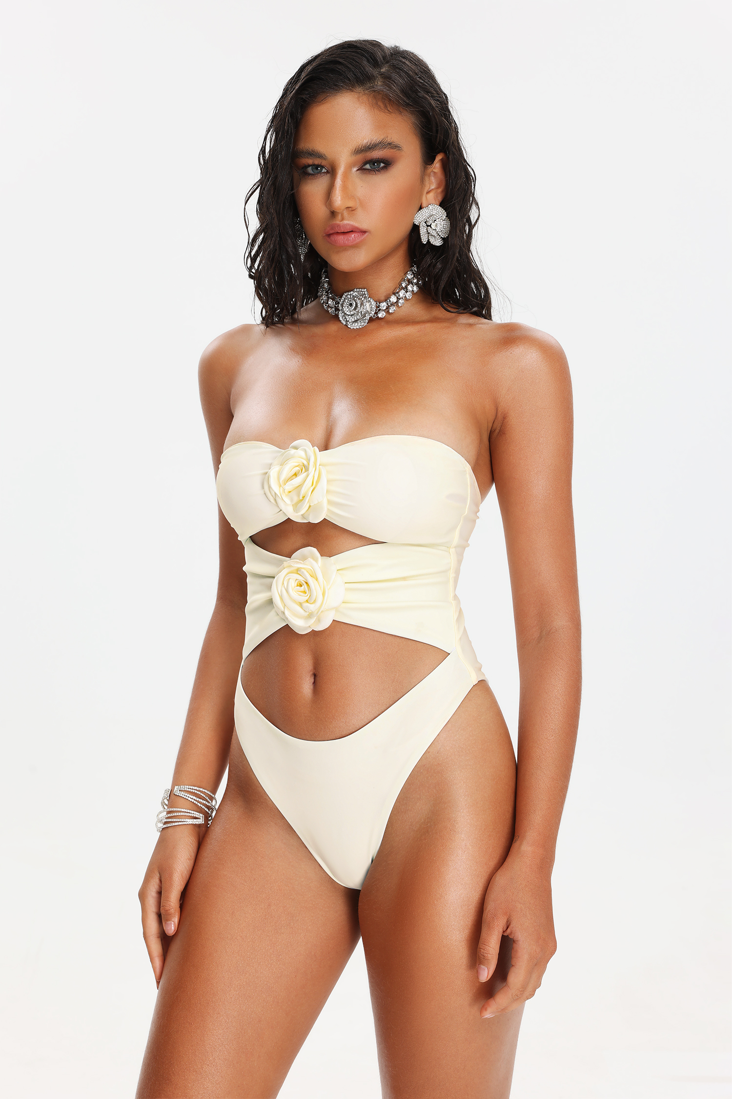 Pana Flower Cut Out Swimsuit