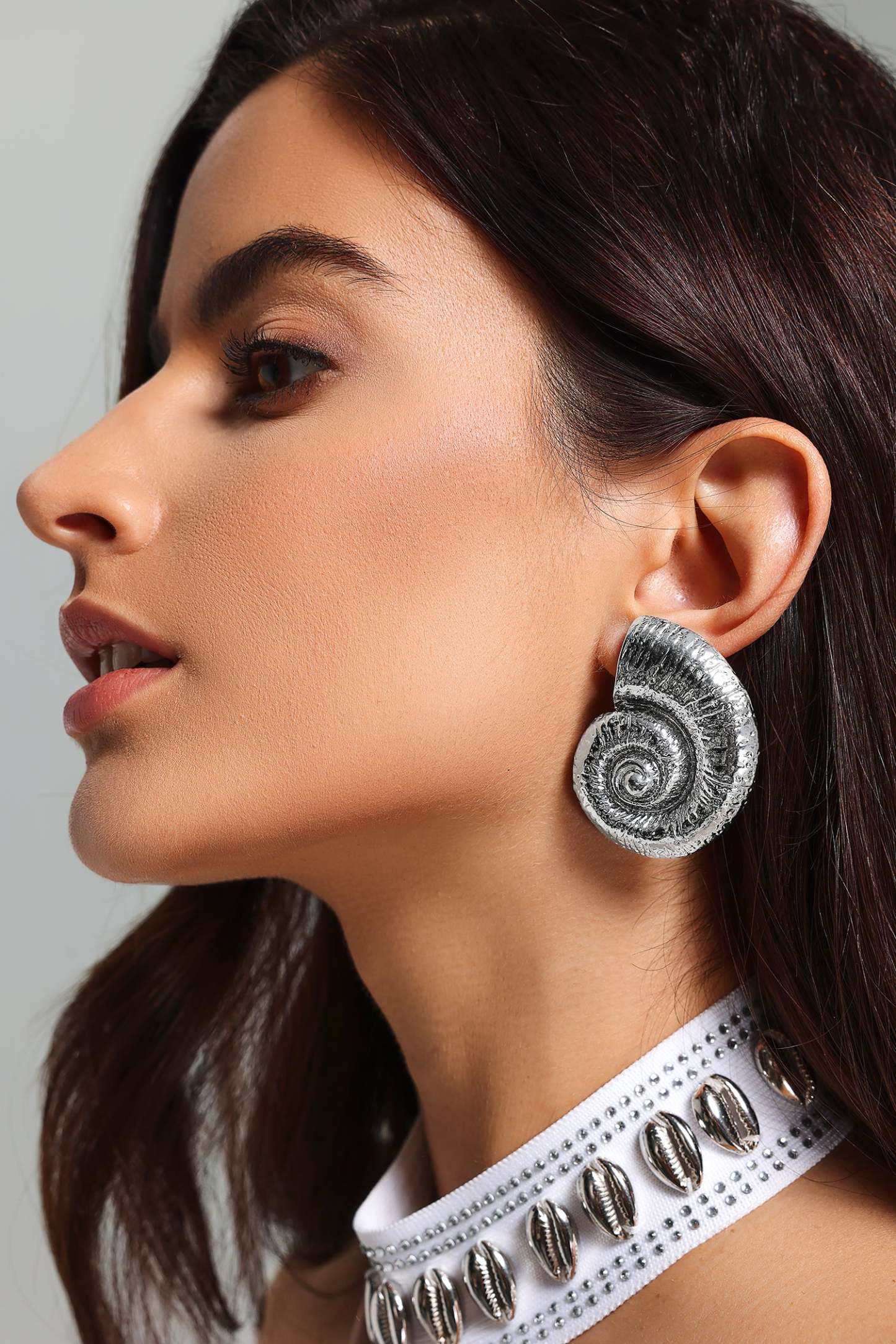 Margo Metallic Conch Earrings