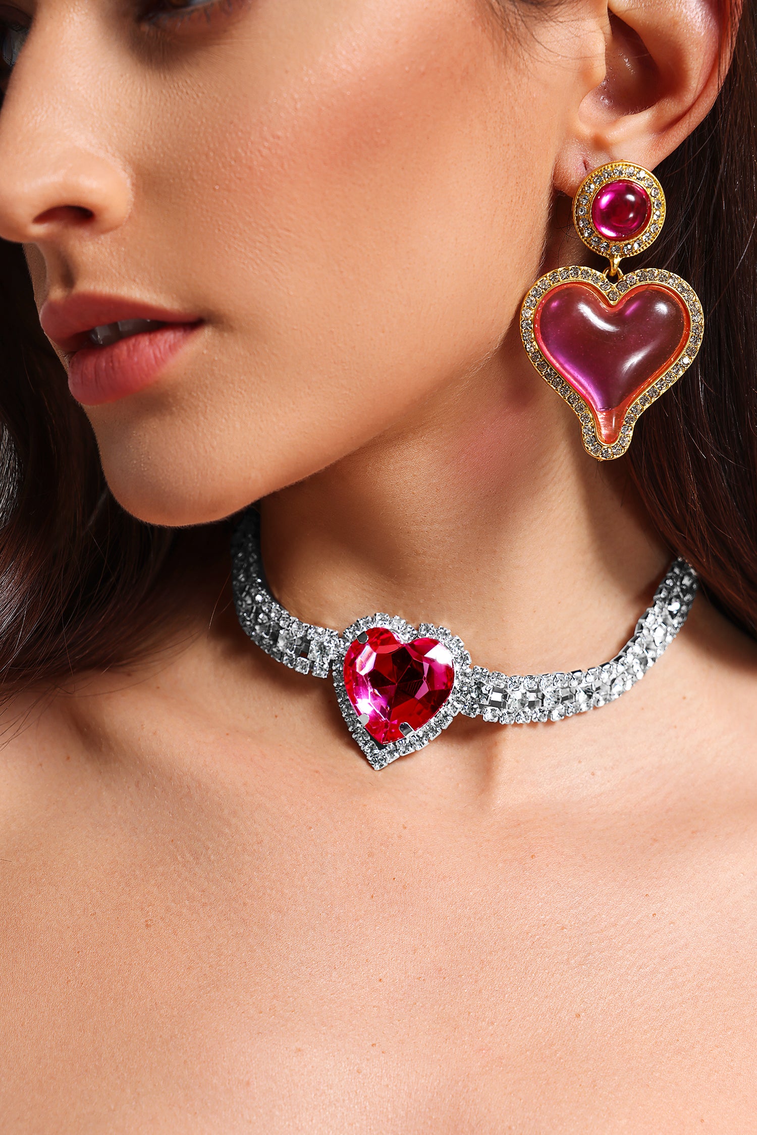 Selly Heart Shape Diamond Necklace