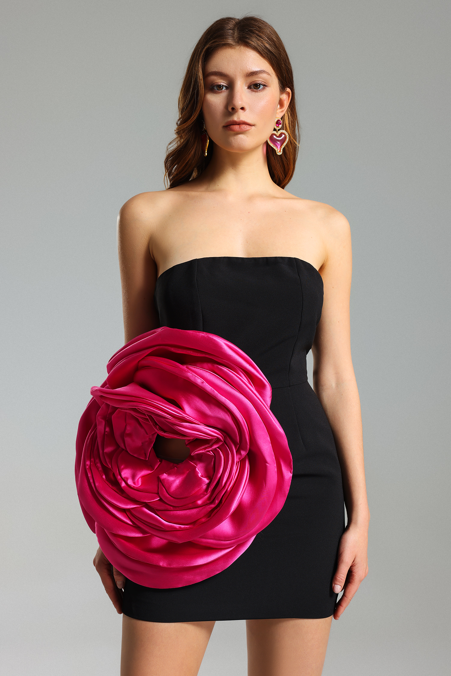 Lase Cut Out Flower Mini Dress