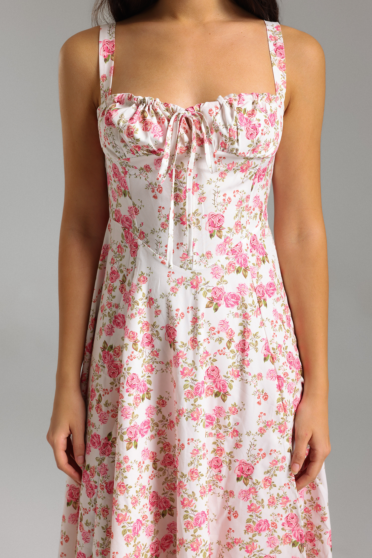 Diliy Slit Printed Midi Dress