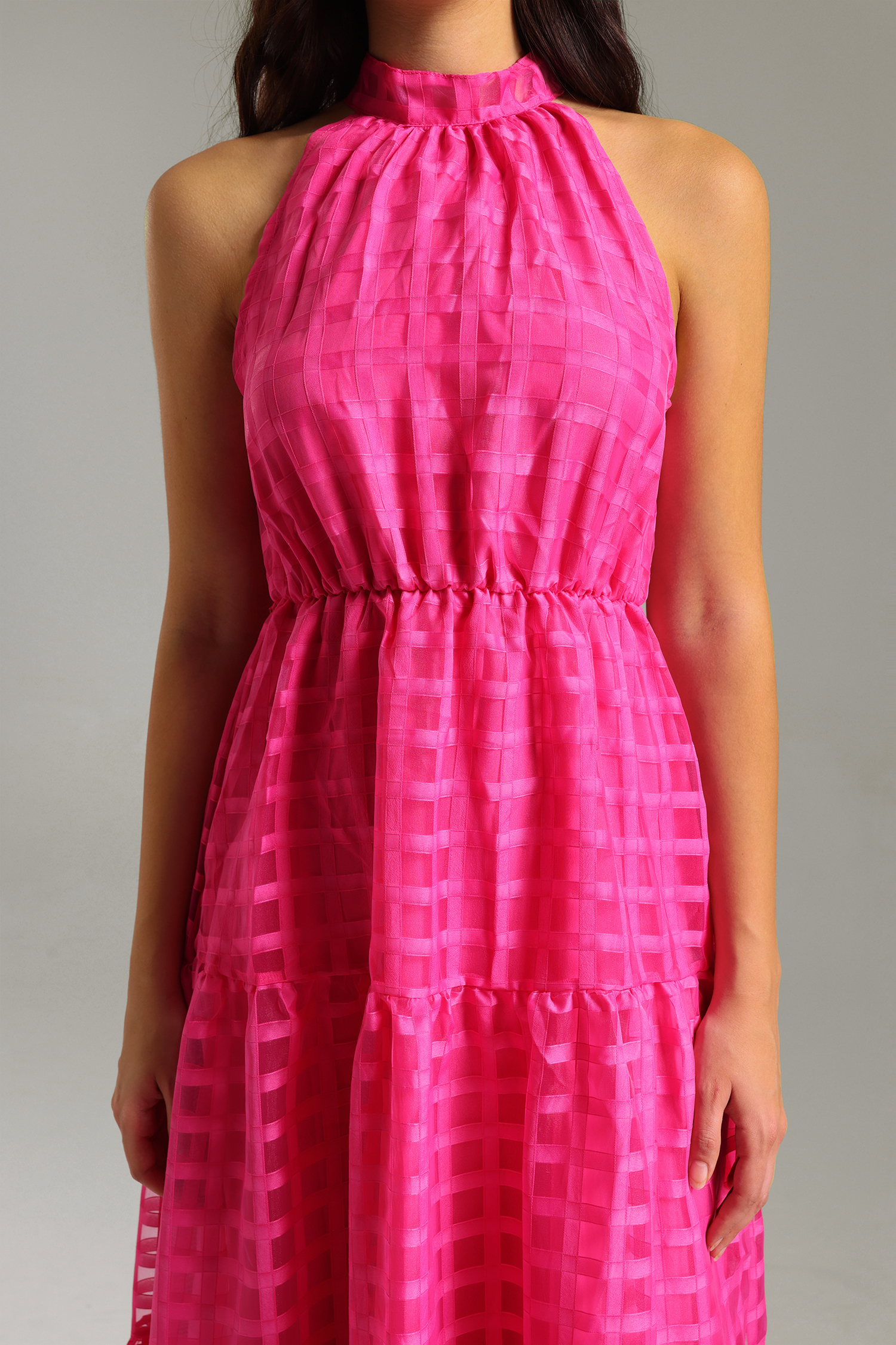 Derela Sleeveless Plaid Maxi Dress