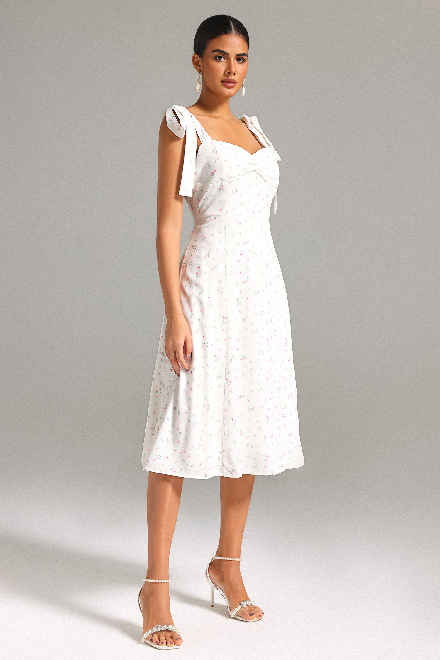 Irey Printed Slit Midi Dress