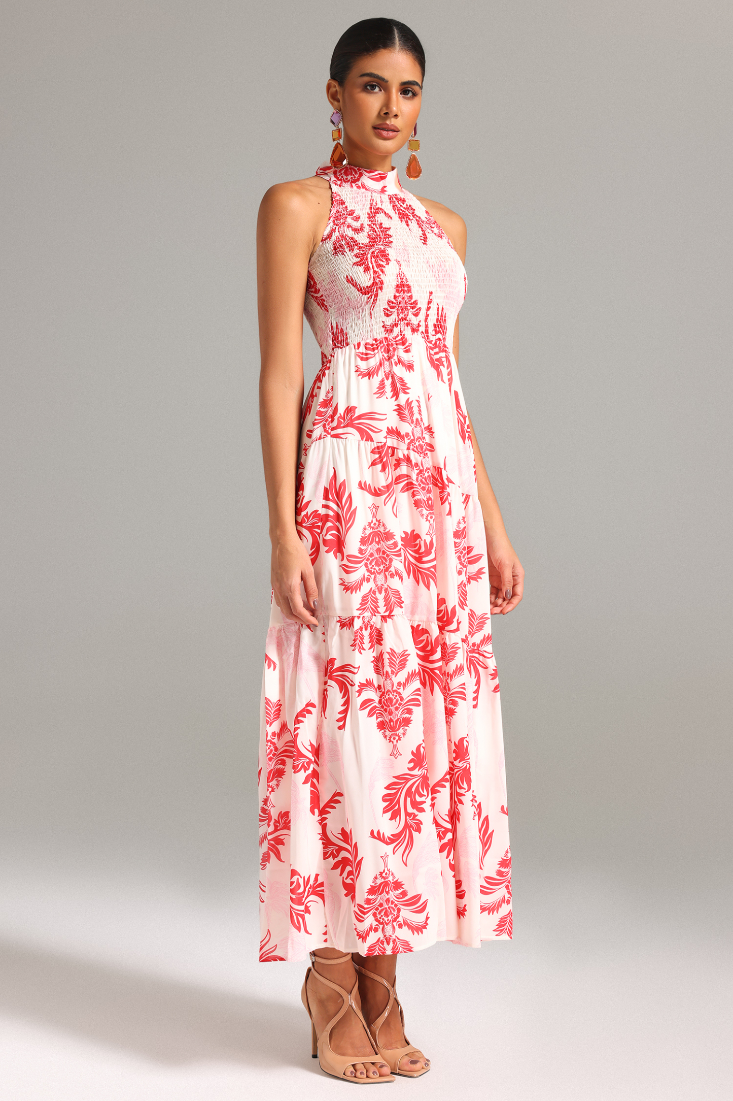 Vleah Sleeveless Printed Maxi Dress