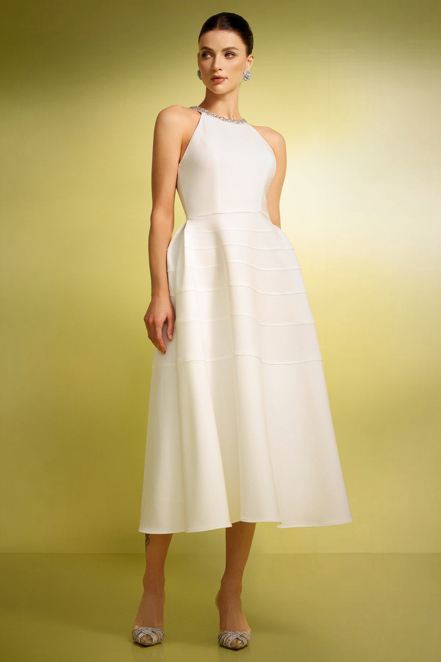 Sydnie Sleeveless Diamond Maxi Dress