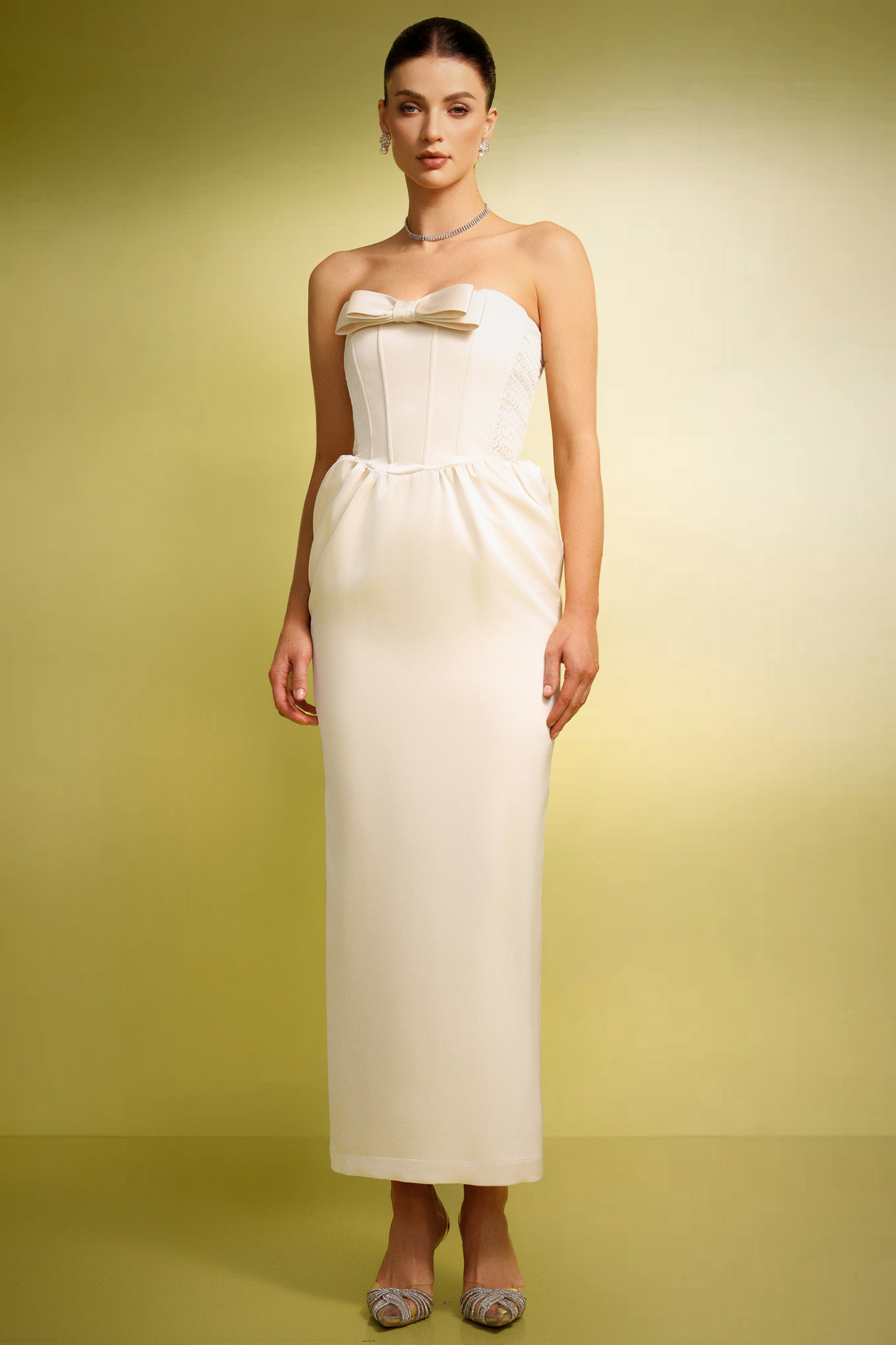 Fahrenheit Sleeveless Bow Maxi Dress