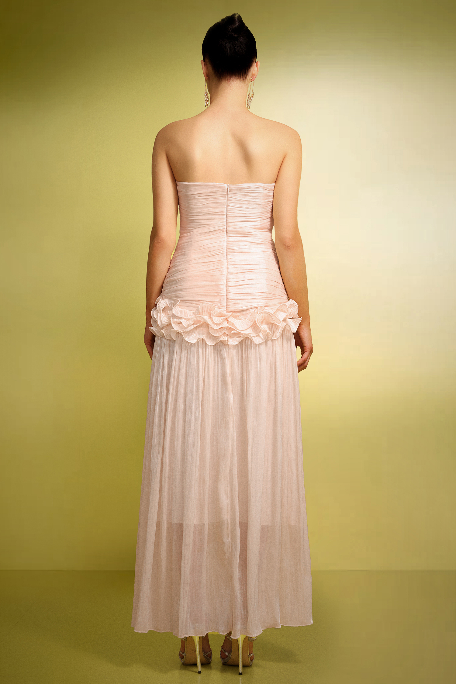 Ronja Sleeveless Flowers Wrinkles Maxi Dress