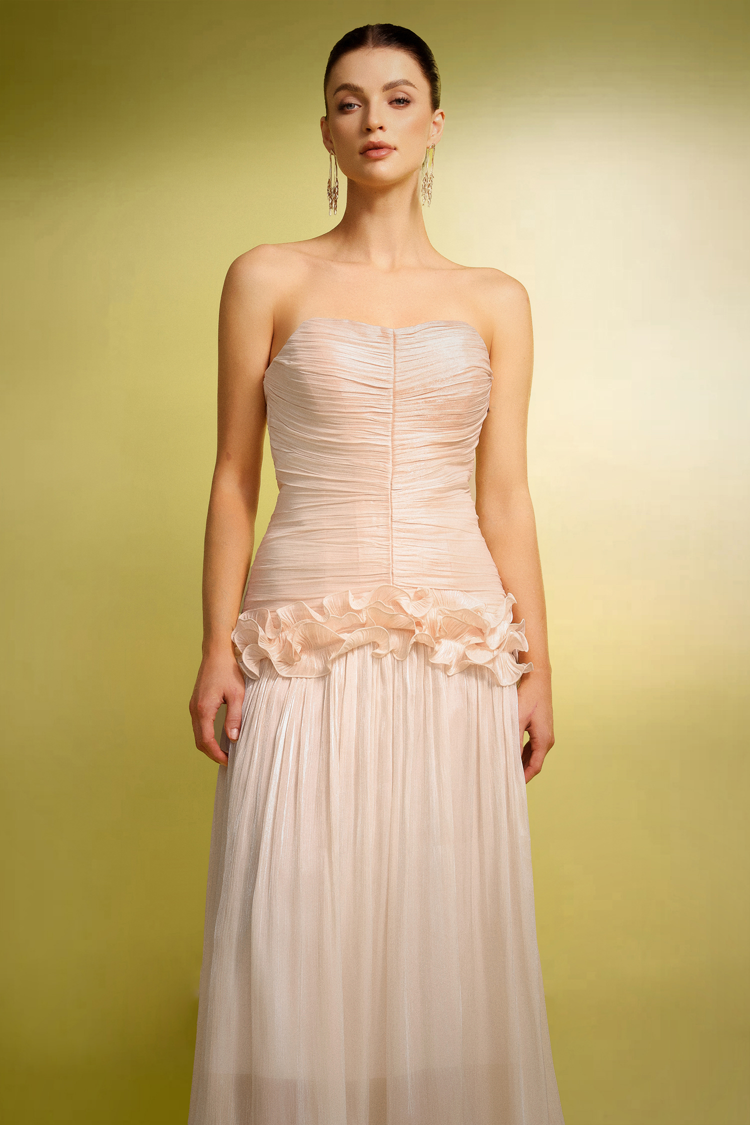Ronja Sleeveless Flowers Wrinkles Maxi Dress