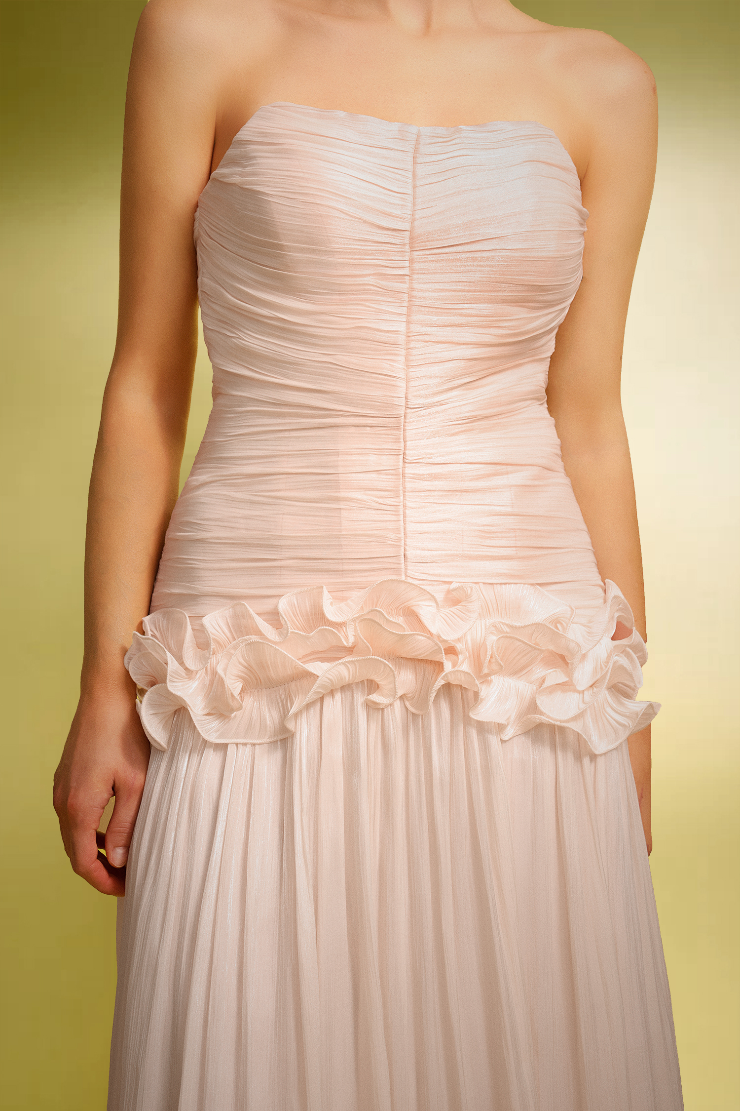 Ronja Sleeveless Flowers Wrinkles Maxi Dress