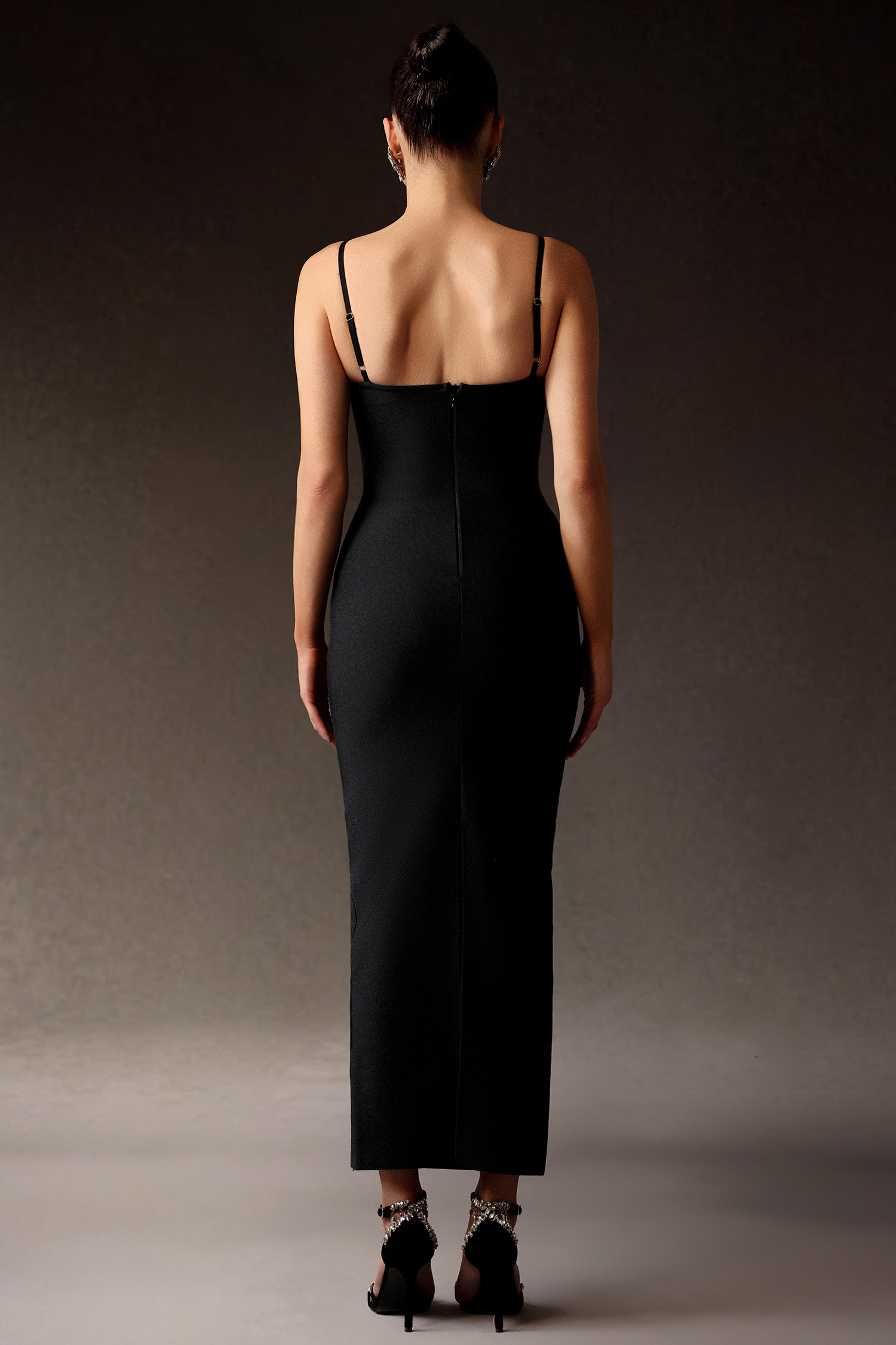 Eudase Sleeveless Diamond Bandage Maxi Dress