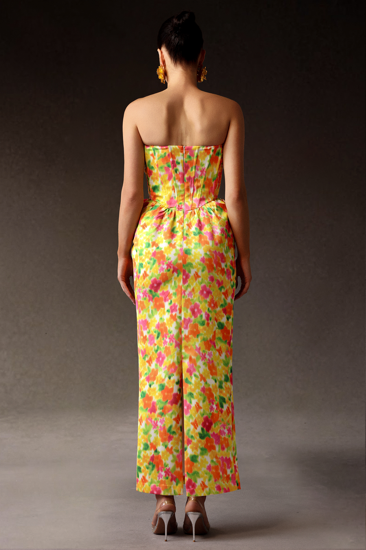 Rizza Sleeveless Bow Print Maxi Dress