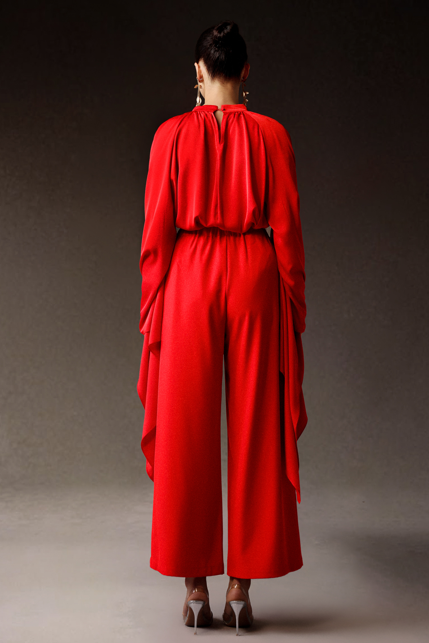 Octavia V-Neck Flounce Maxi Two-Piece Set